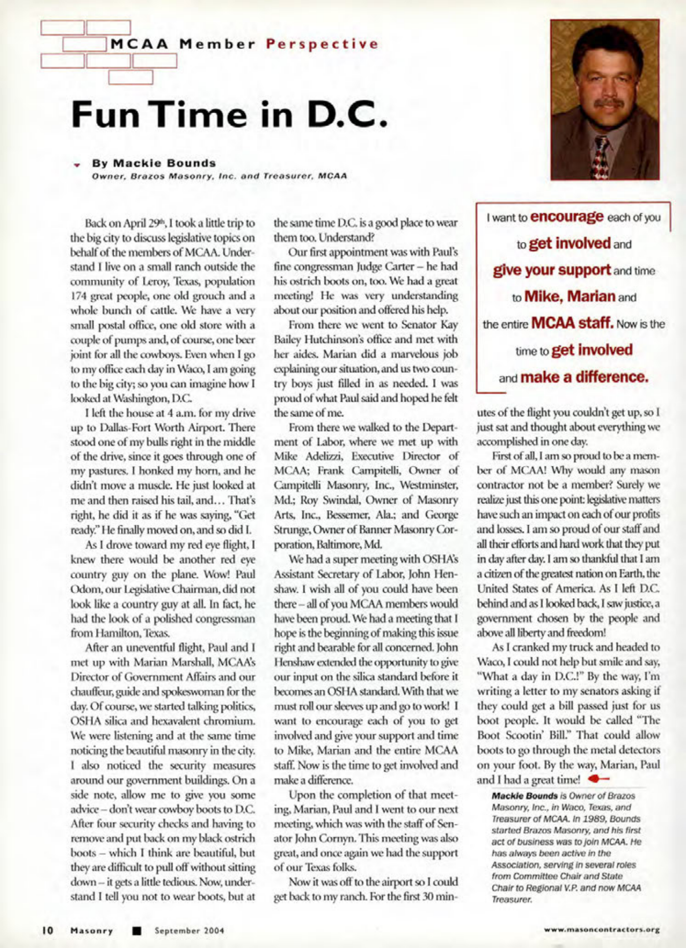 Masonry Magazine September 2004 Page. 12