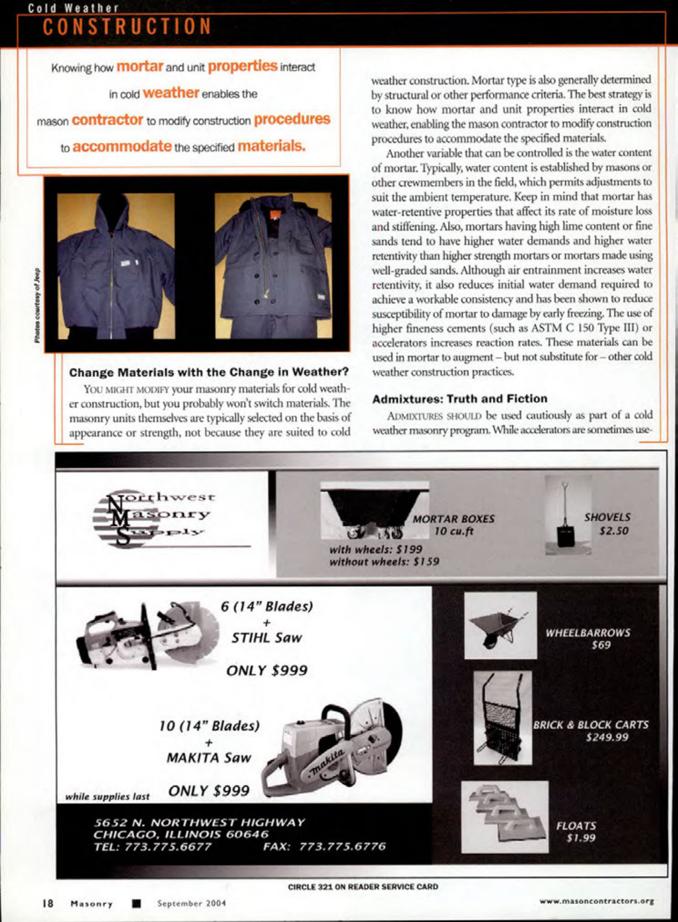 Masonry Magazine September 2004 Page. 20