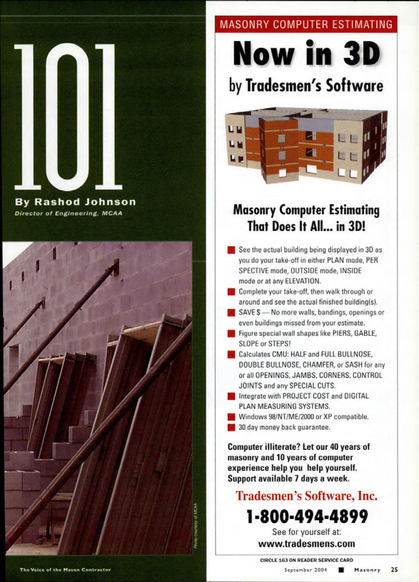 Masonry Magazine September 2004 Page. 27