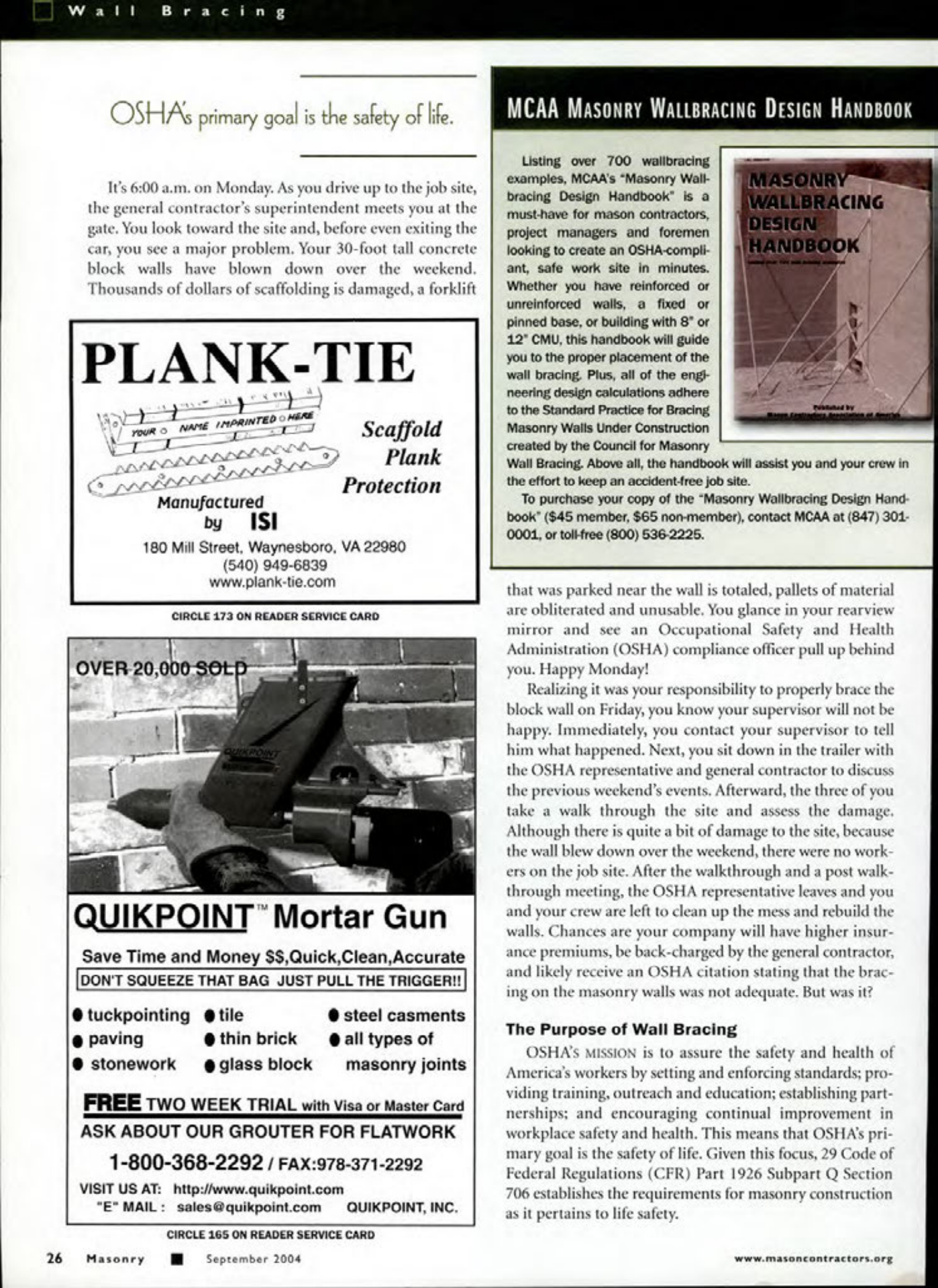Masonry Magazine September 2004 Page. 28