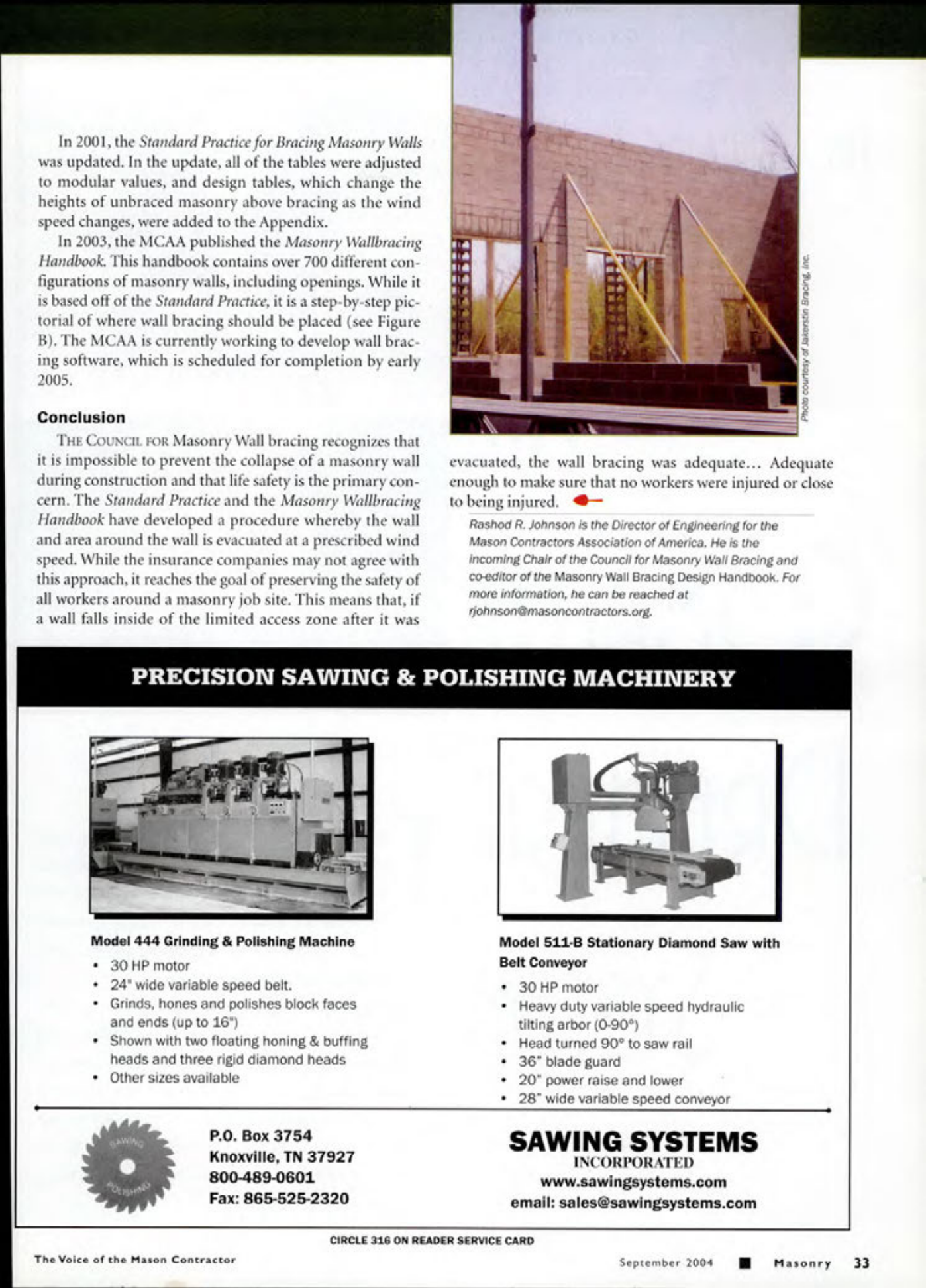 Masonry Magazine September 2004 Page. 35