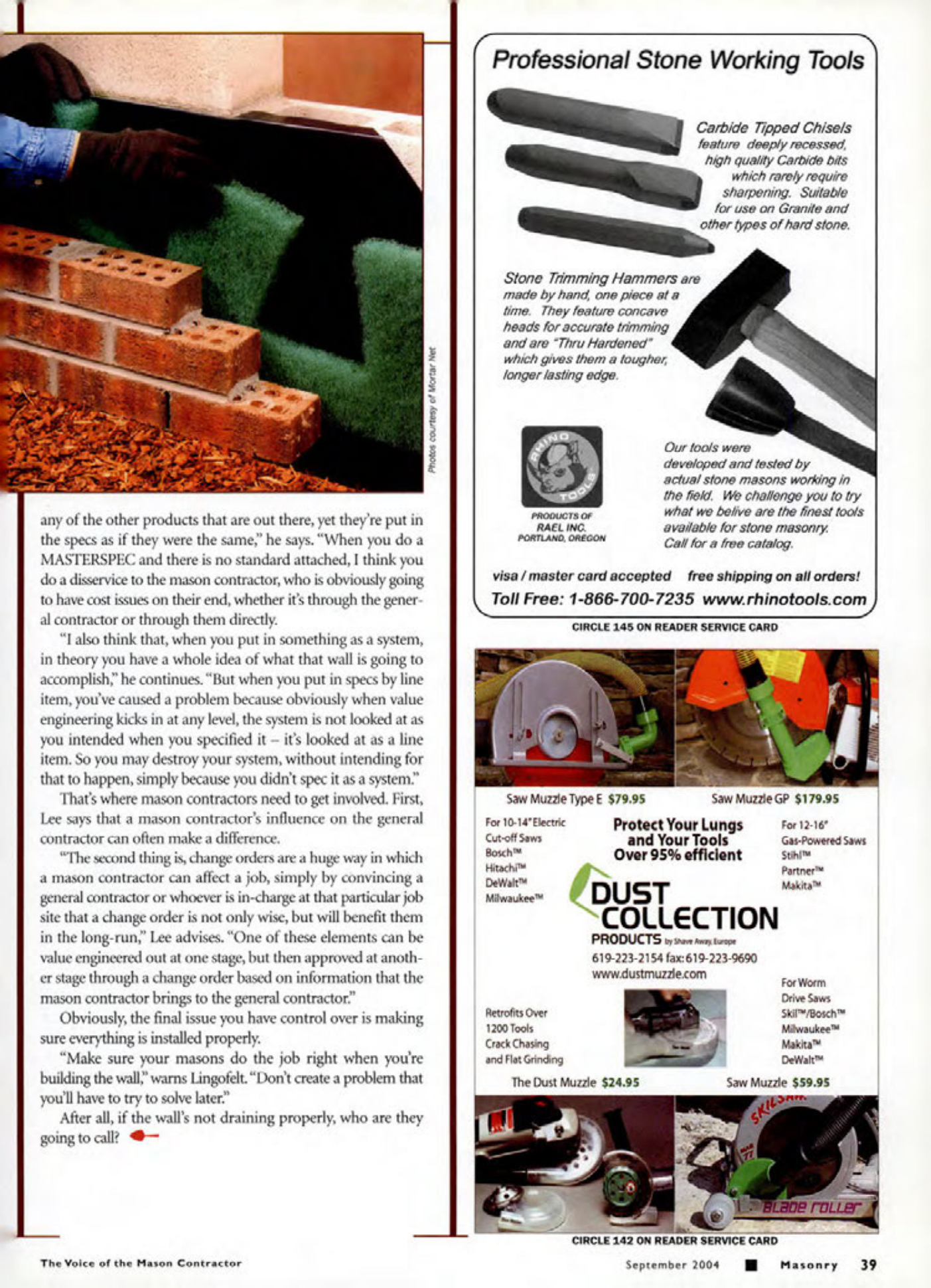 Masonry Magazine September 2004 Page. 41