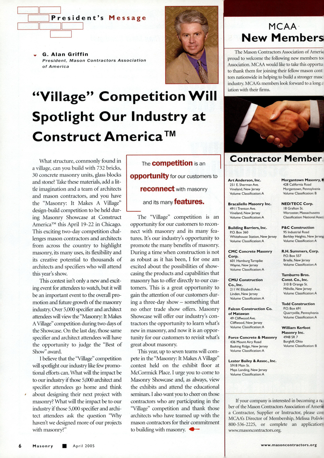 Masonry Magazine April 2005 Page. 8