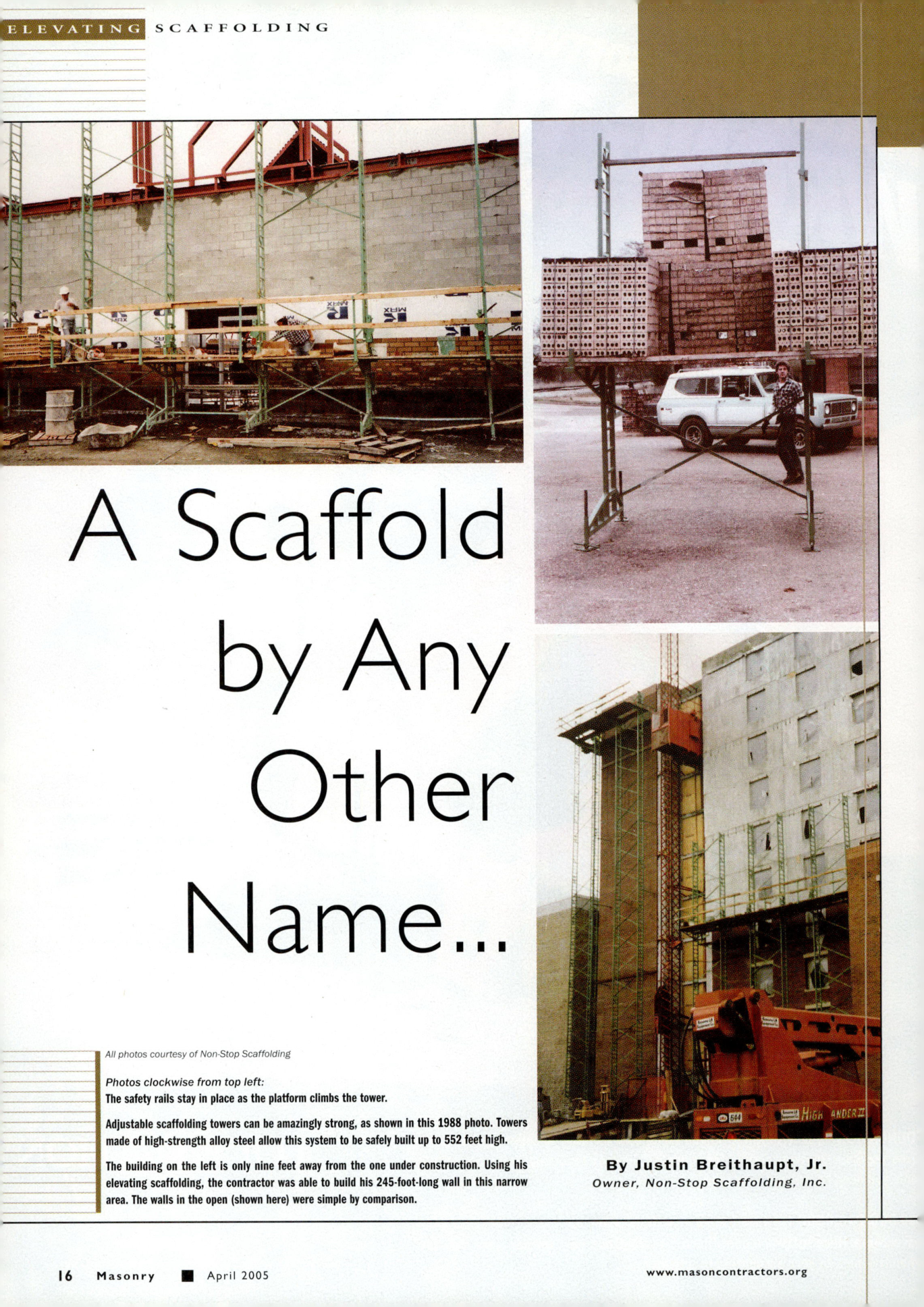 Masonry Magazine April 2005 Page. 18