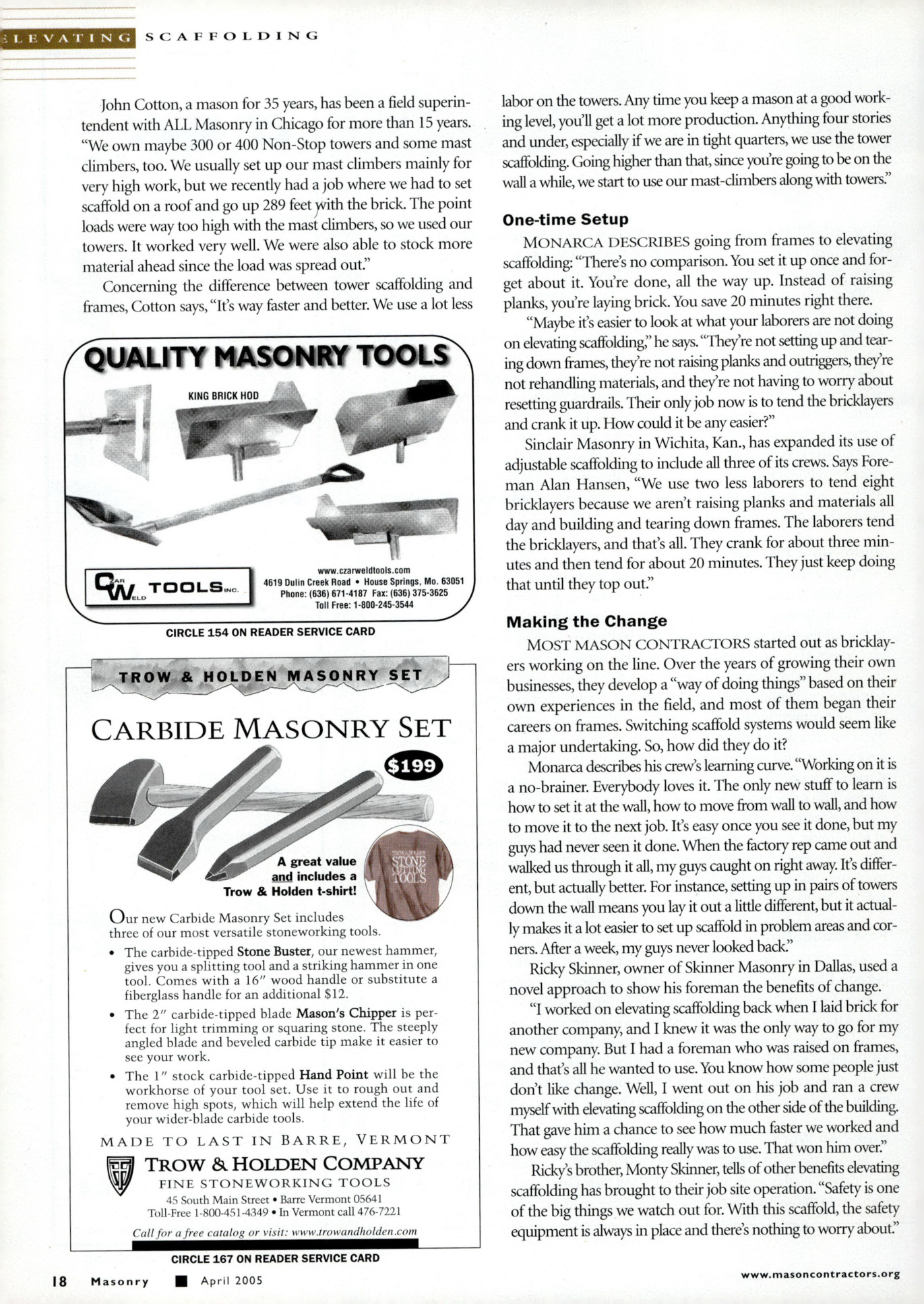 Masonry Magazine April 2005 Page. 20