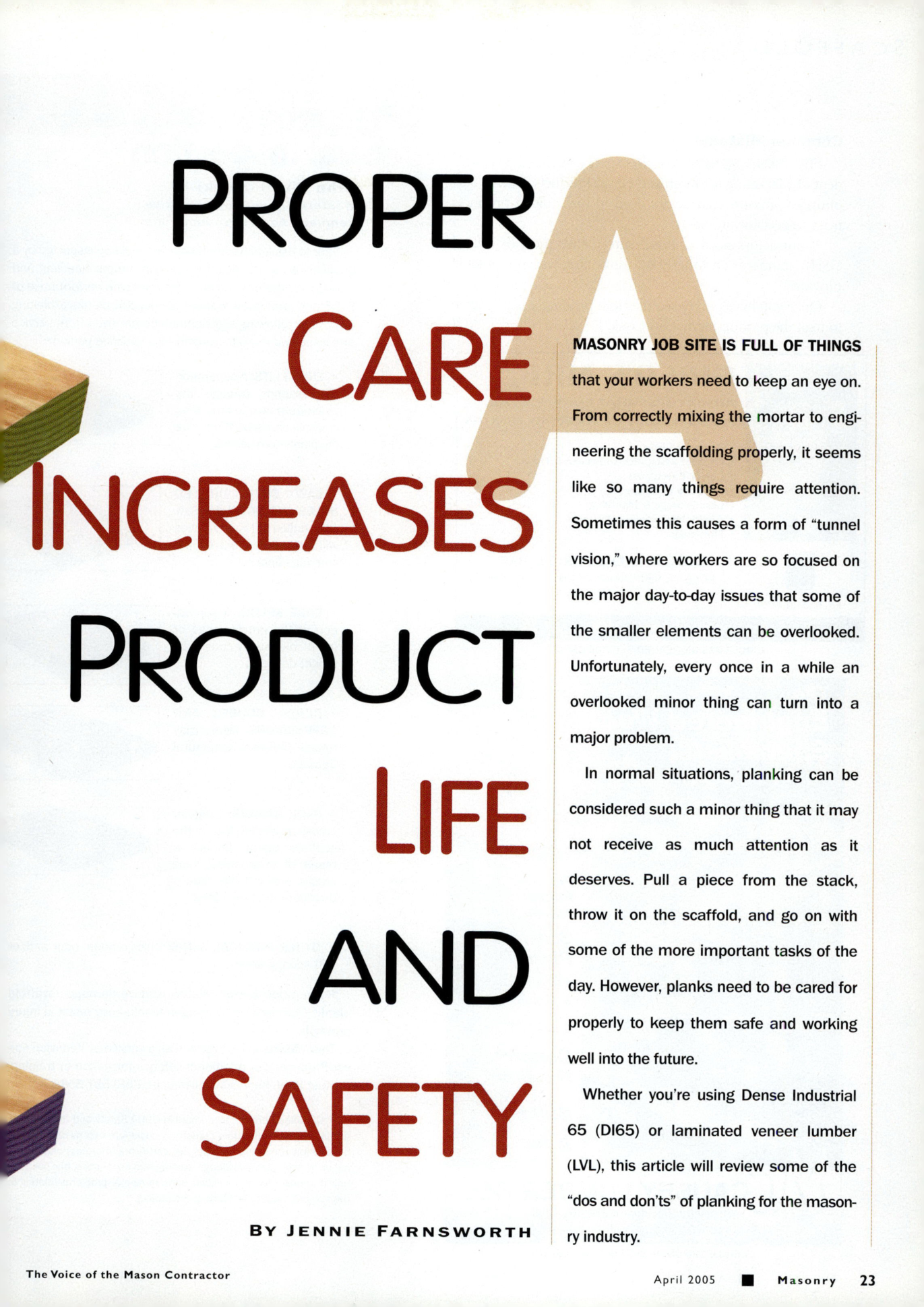 Masonry Magazine April 2005 Page. 25