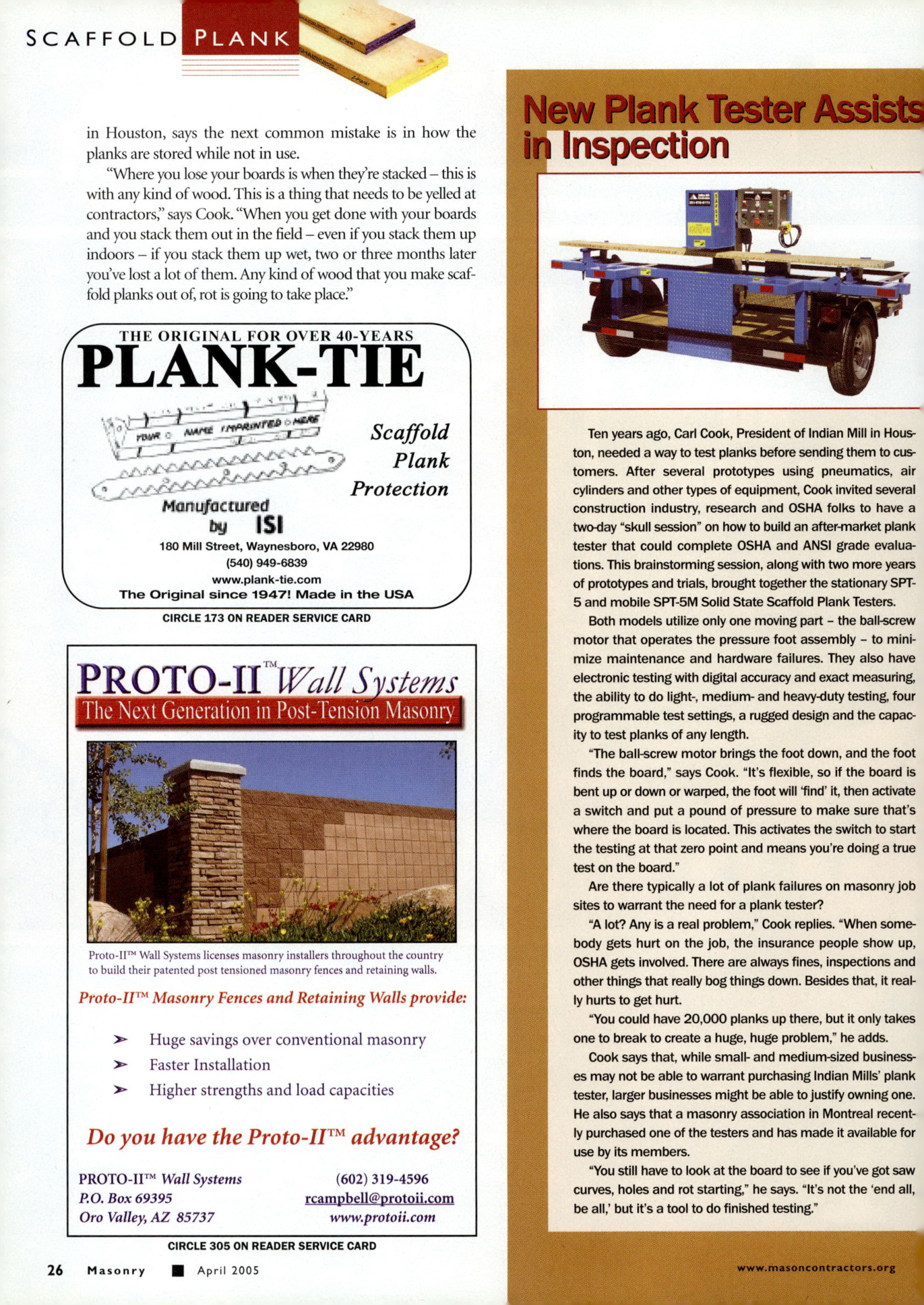 Masonry Magazine April 2005 Page. 28
