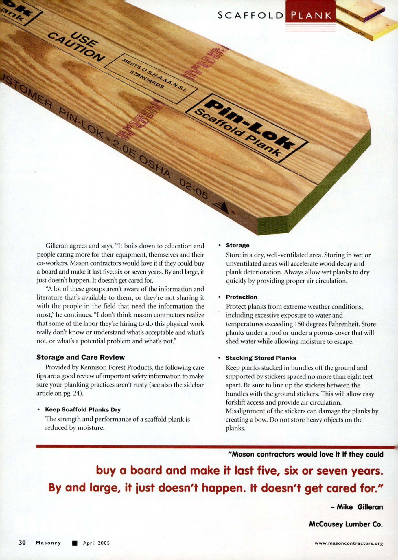 Masonry Magazine April 2005 Page. 32