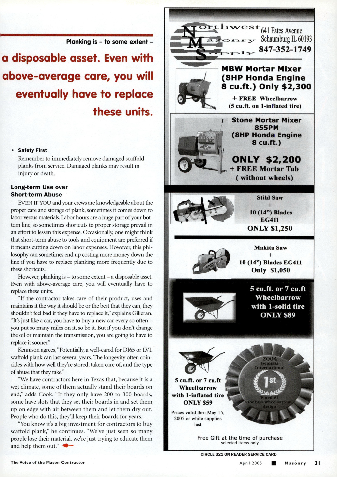 Masonry Magazine April 2005 Page. 33