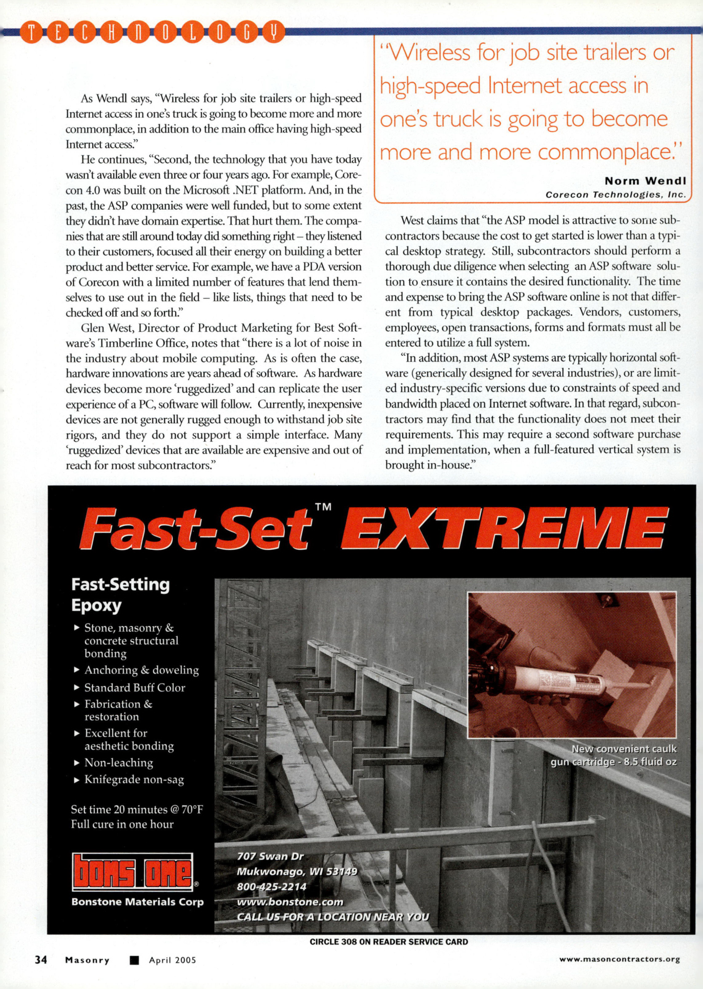 Masonry Magazine April 2005 Page. 36