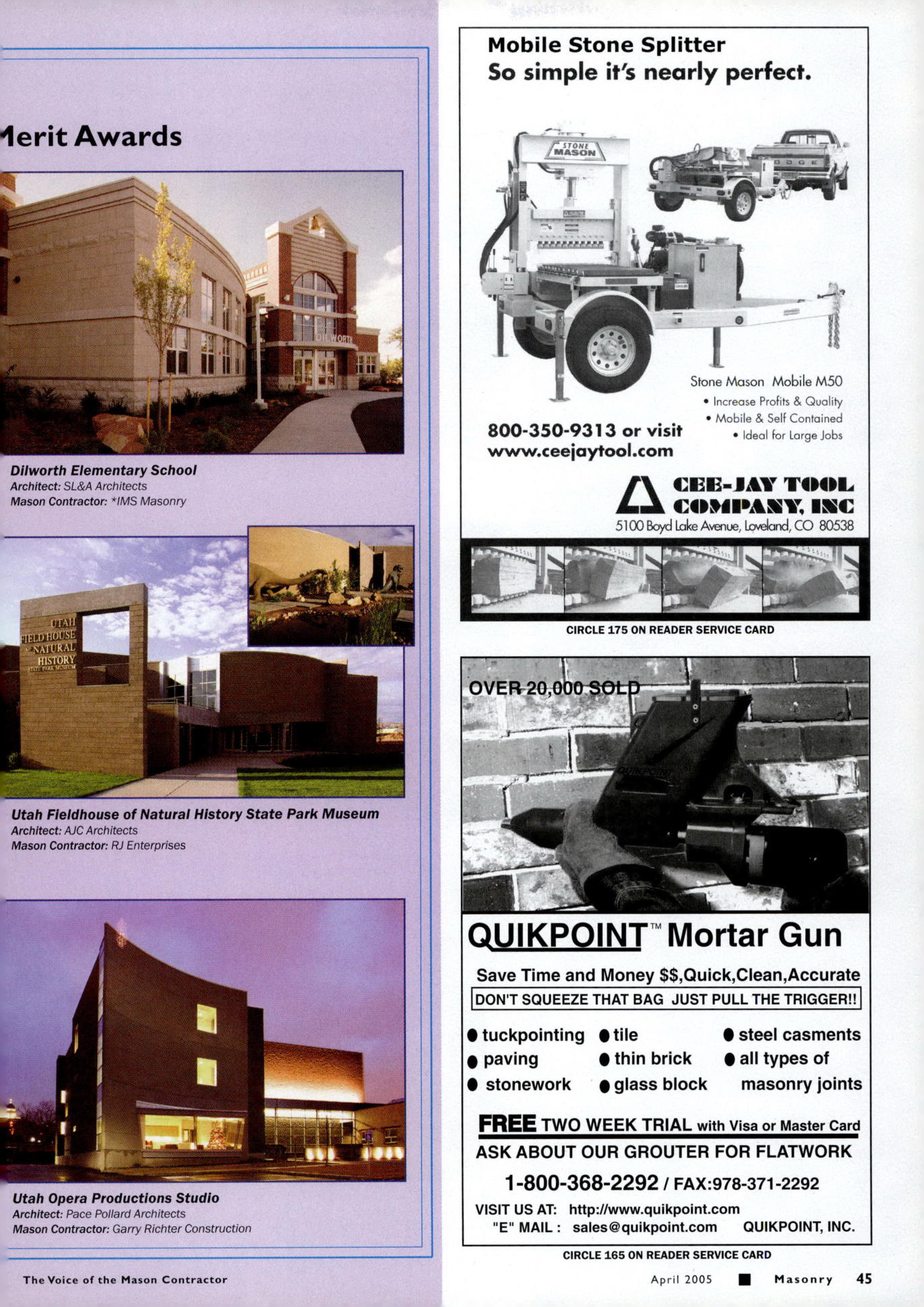Masonry Magazine April 2005 Page. 47