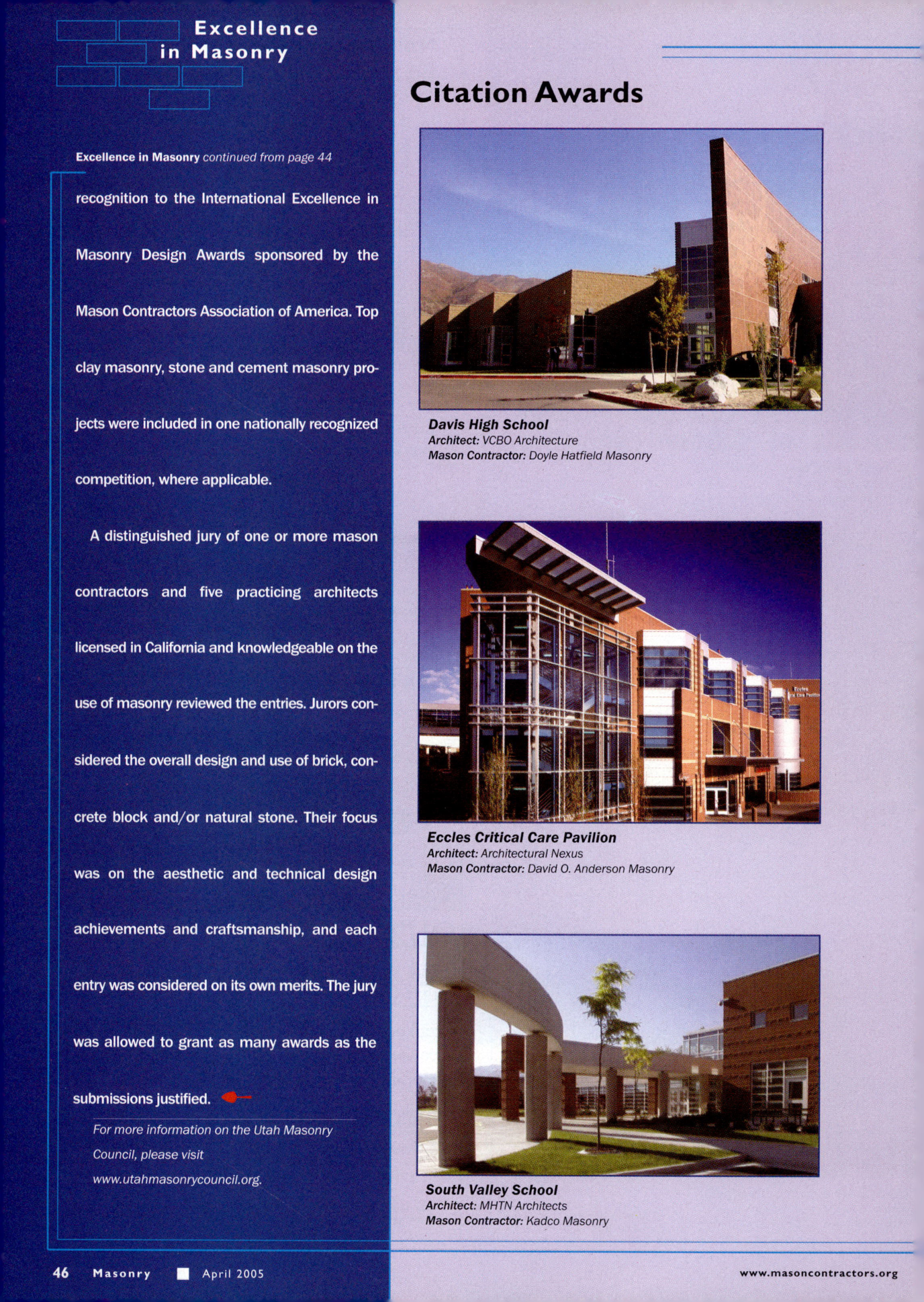 Masonry Magazine April 2005 Page. 48