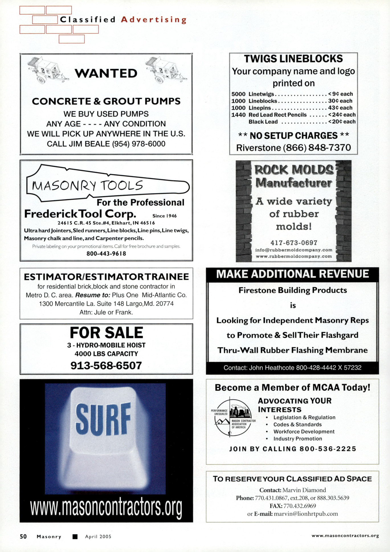 Masonry Magazine April 2005 Page. 52