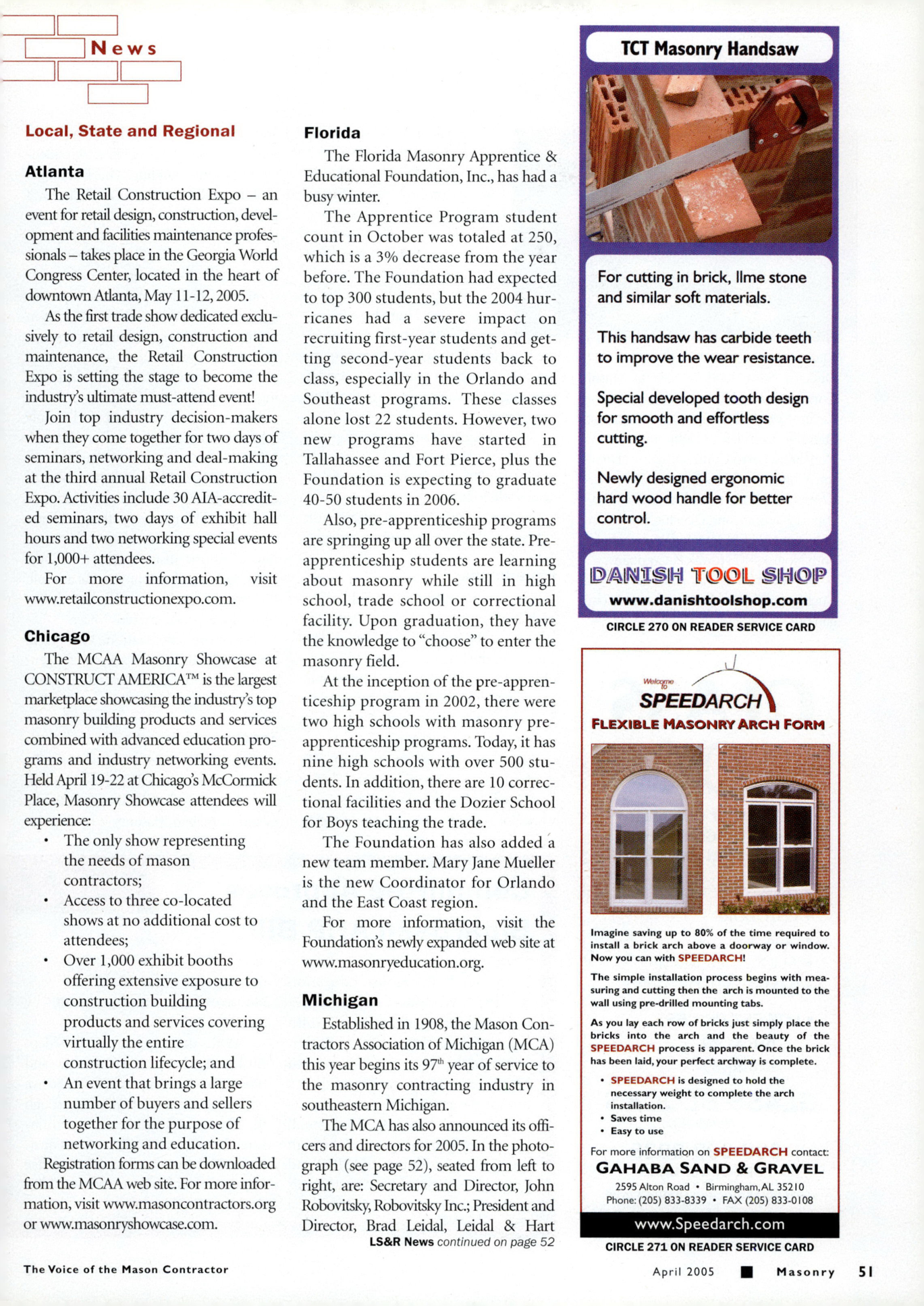 Masonry Magazine April 2005 Page. 53