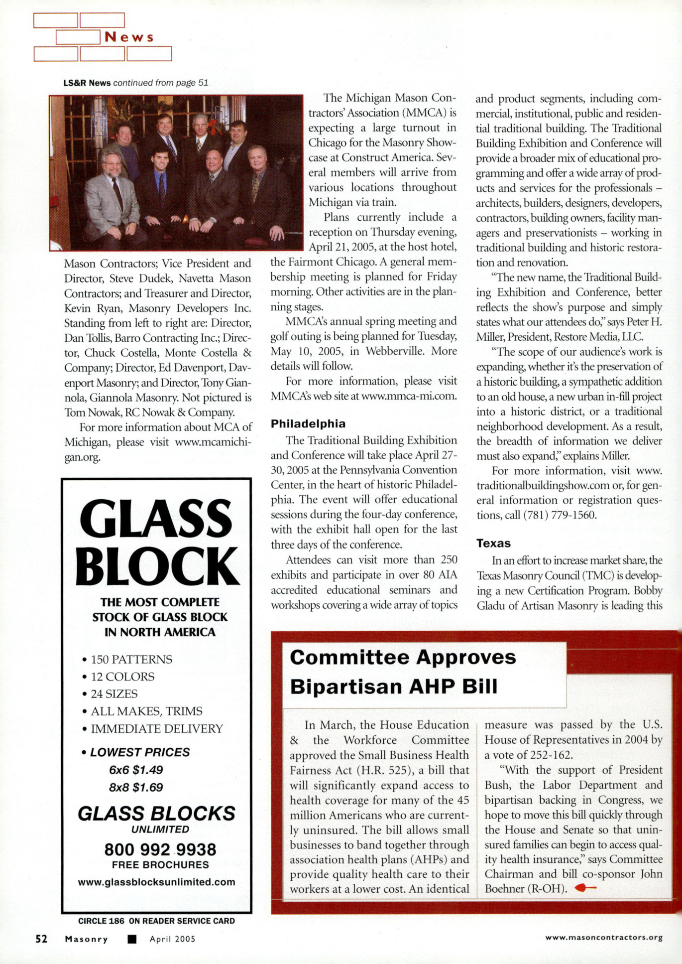 Masonry Magazine April 2005 Page. 54