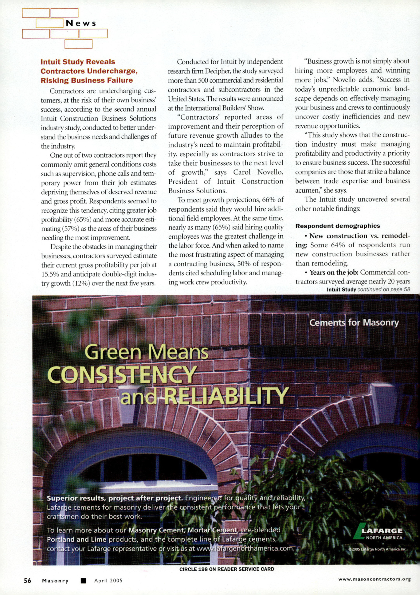 Masonry Magazine April 2005 Page. 58