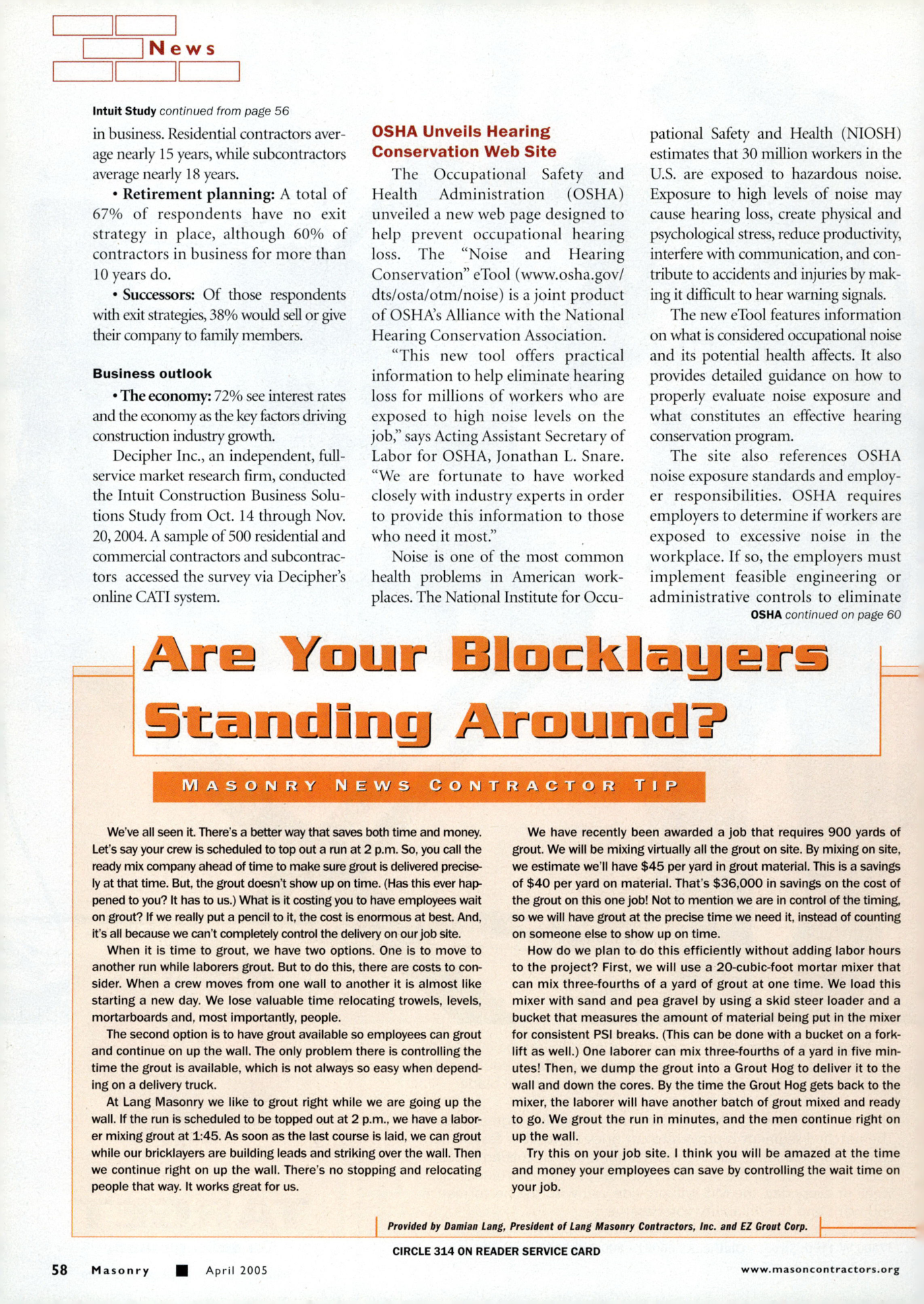Masonry Magazine April 2005 Page. 60