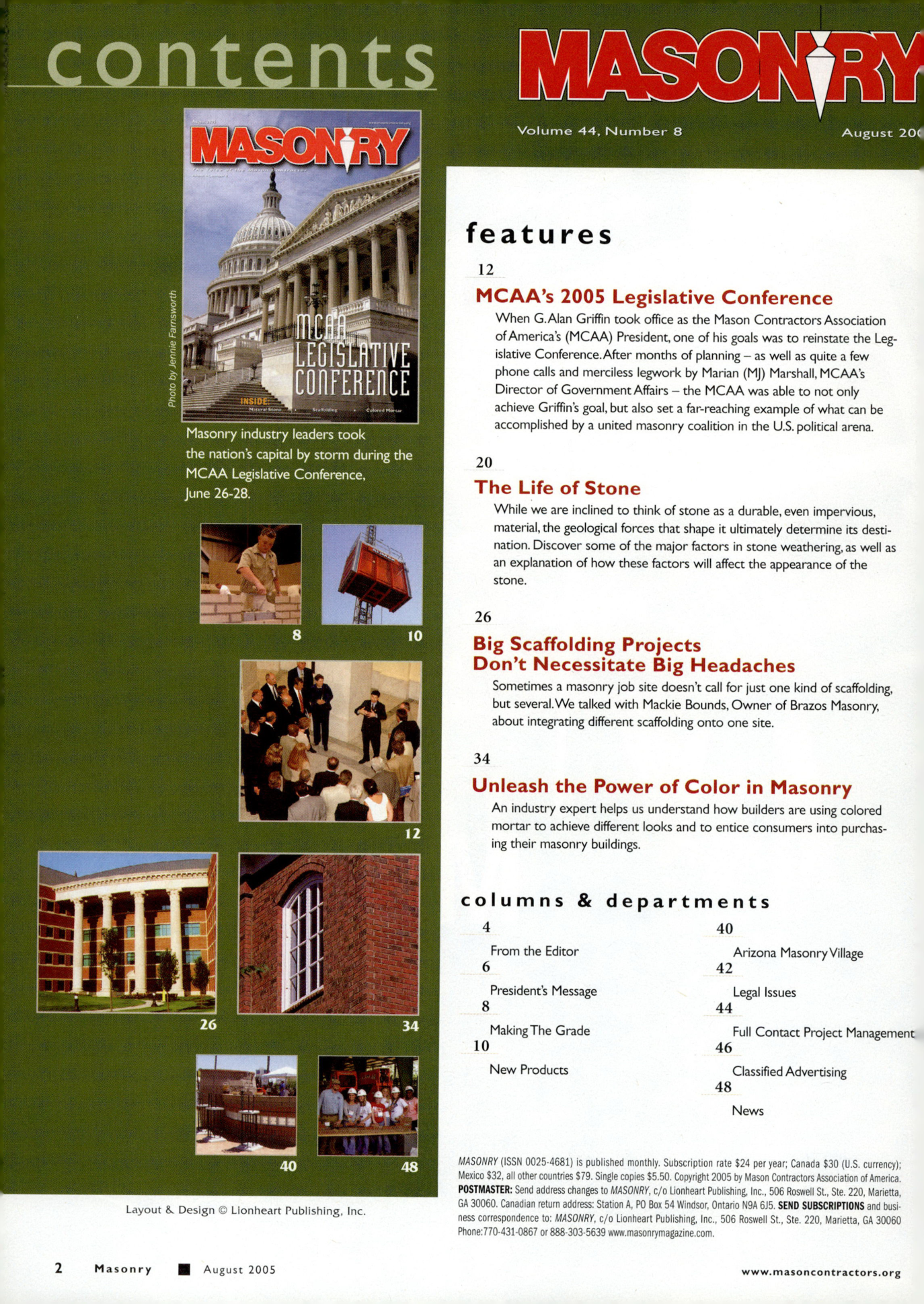 Masonry Magazine August 2005 Page. 4