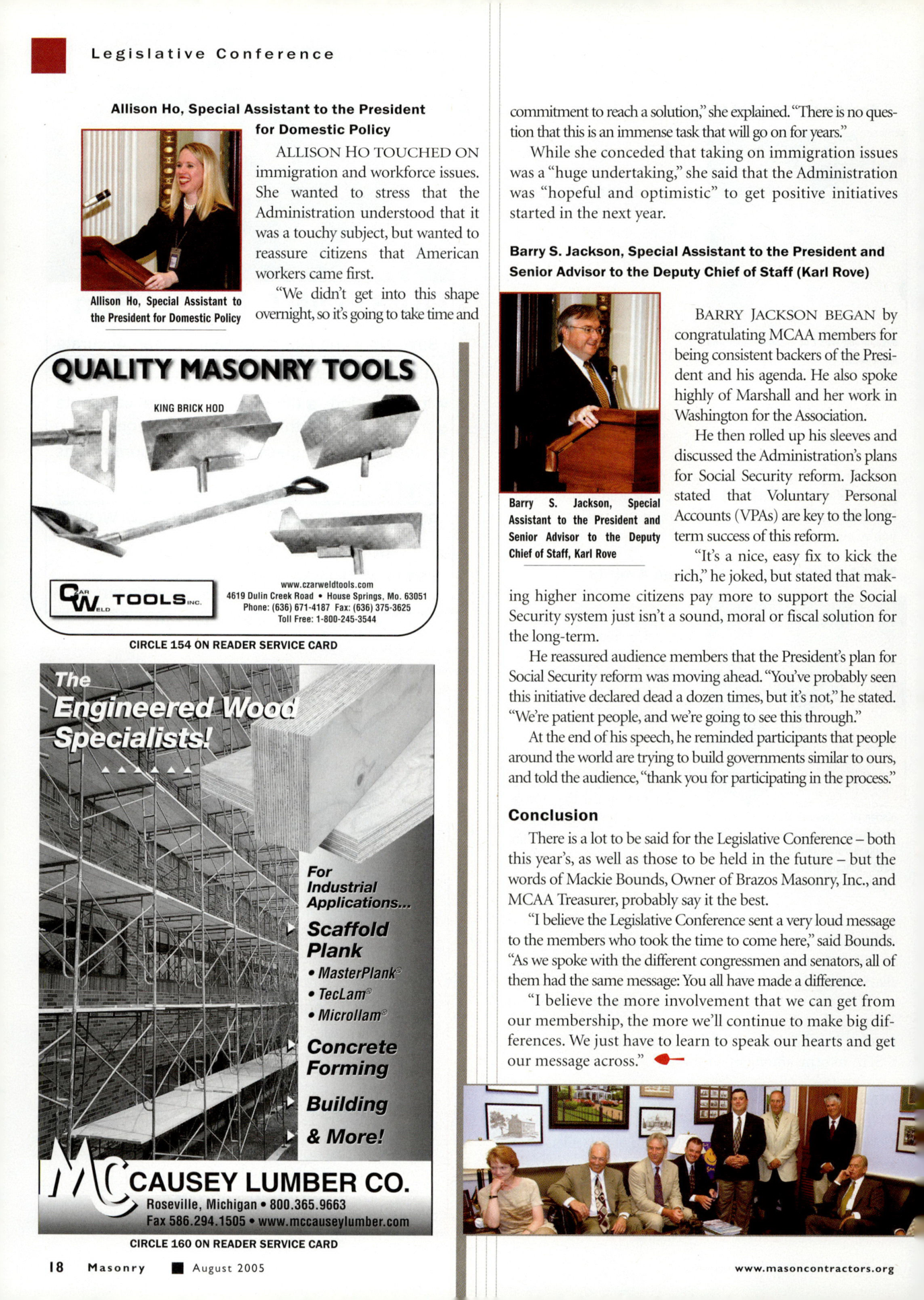 Masonry Magazine August 2005 Page. 20