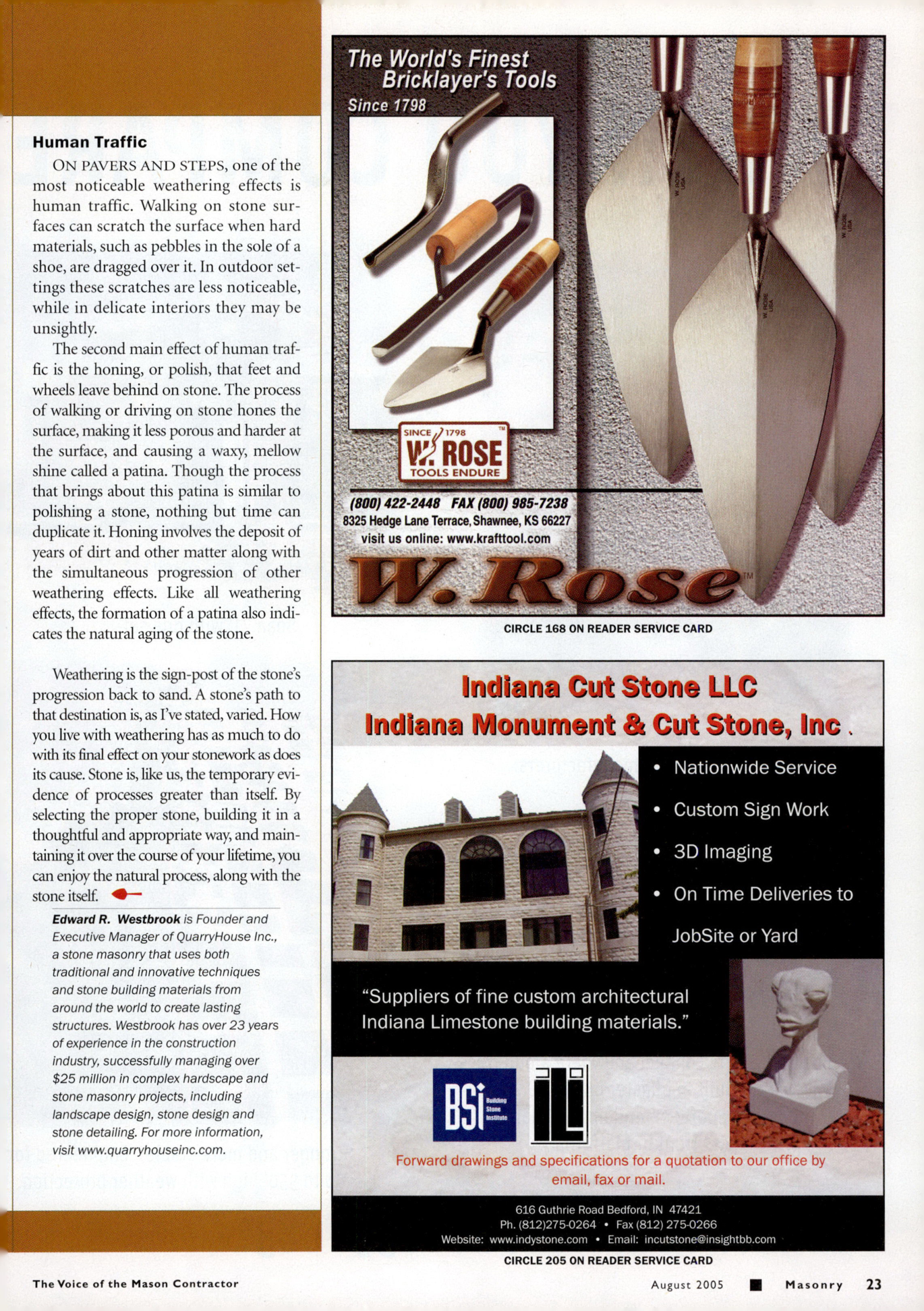 Masonry Magazine August 2005 Page. 25