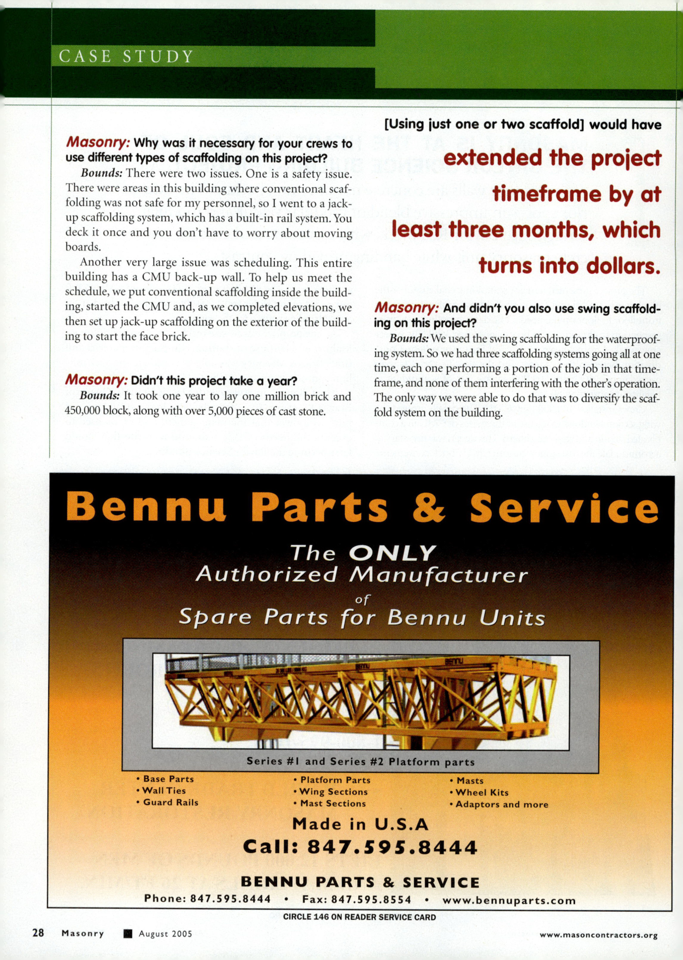Masonry Magazine August 2005 Page. 30