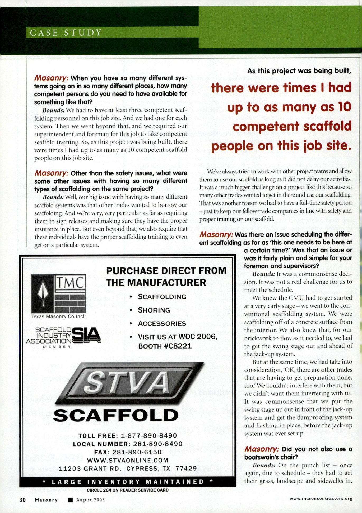 Masonry Magazine August 2005 Page. 32