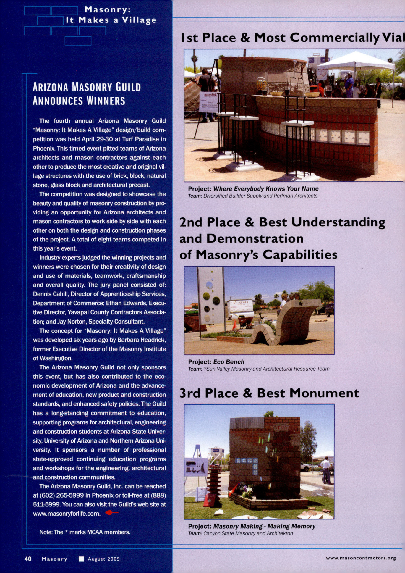 Masonry Magazine August 2005 Page. 42