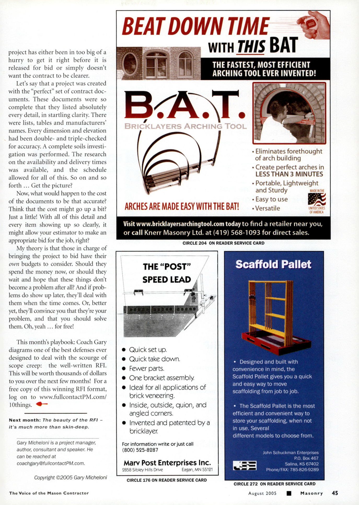 Masonry Magazine August 2005 Page. 47