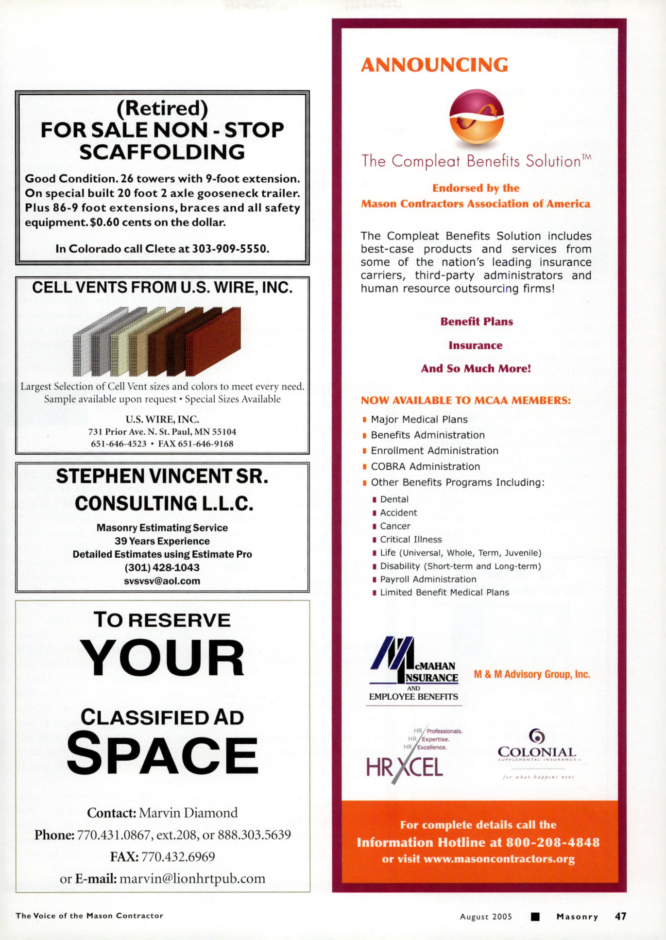 Masonry Magazine August 2005 Page. 49