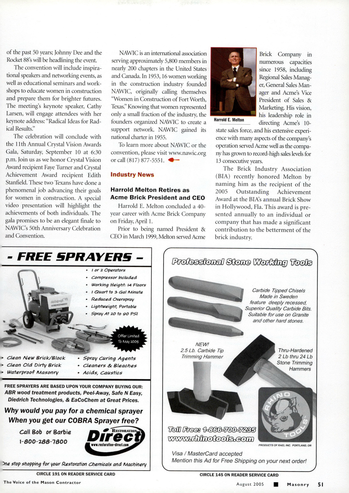 Masonry Magazine August 2005 Page. 53