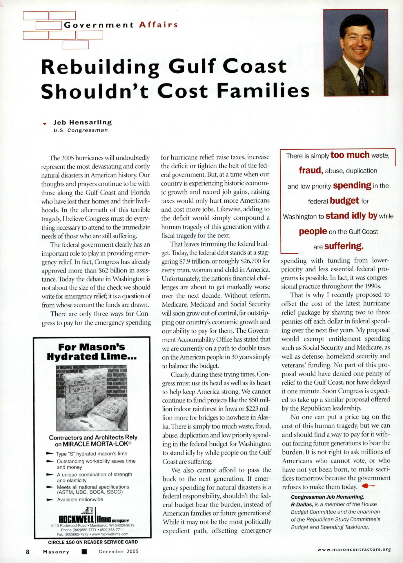 Masonry Magazine December 2005 Page. 10