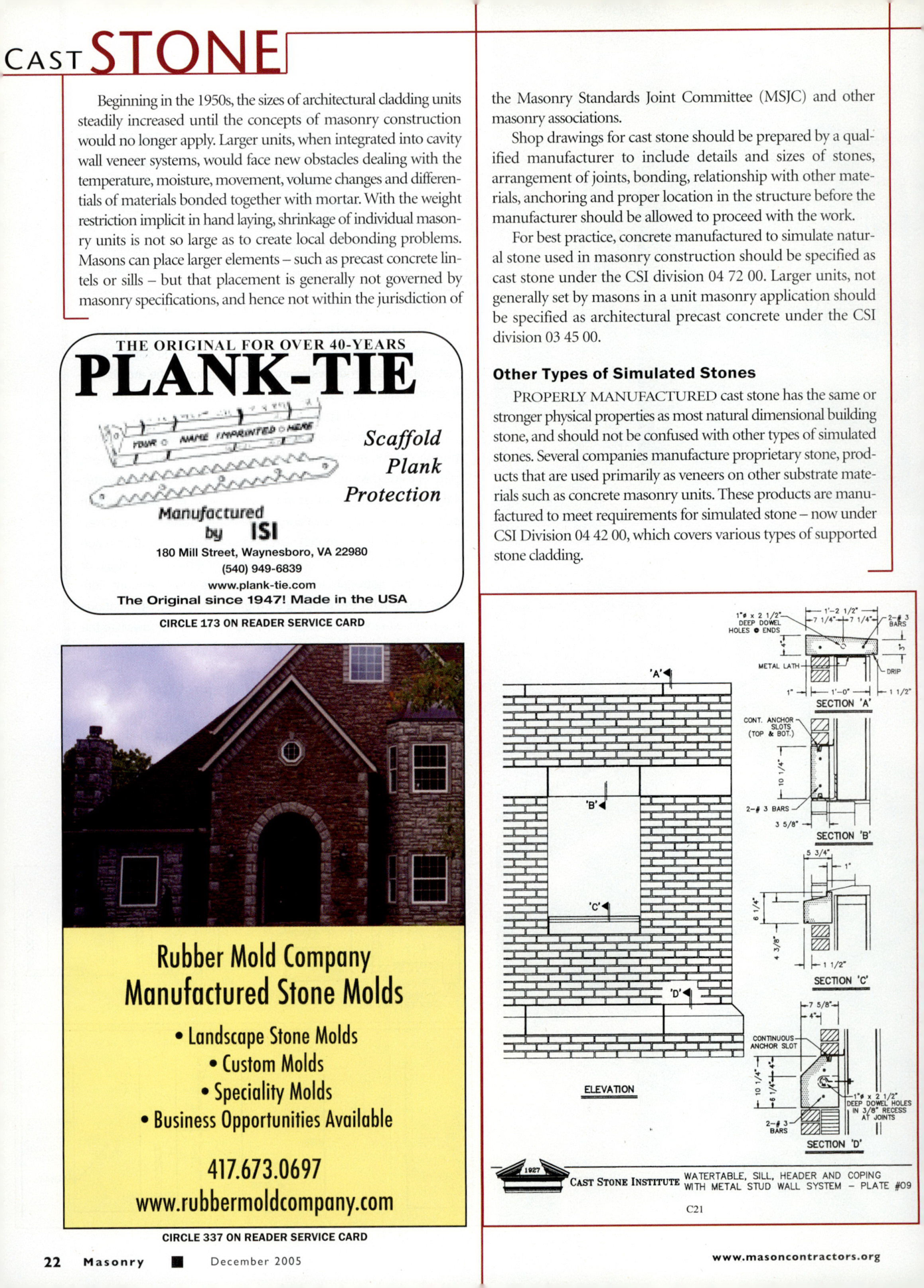 Masonry Magazine December 2005 Page. 24