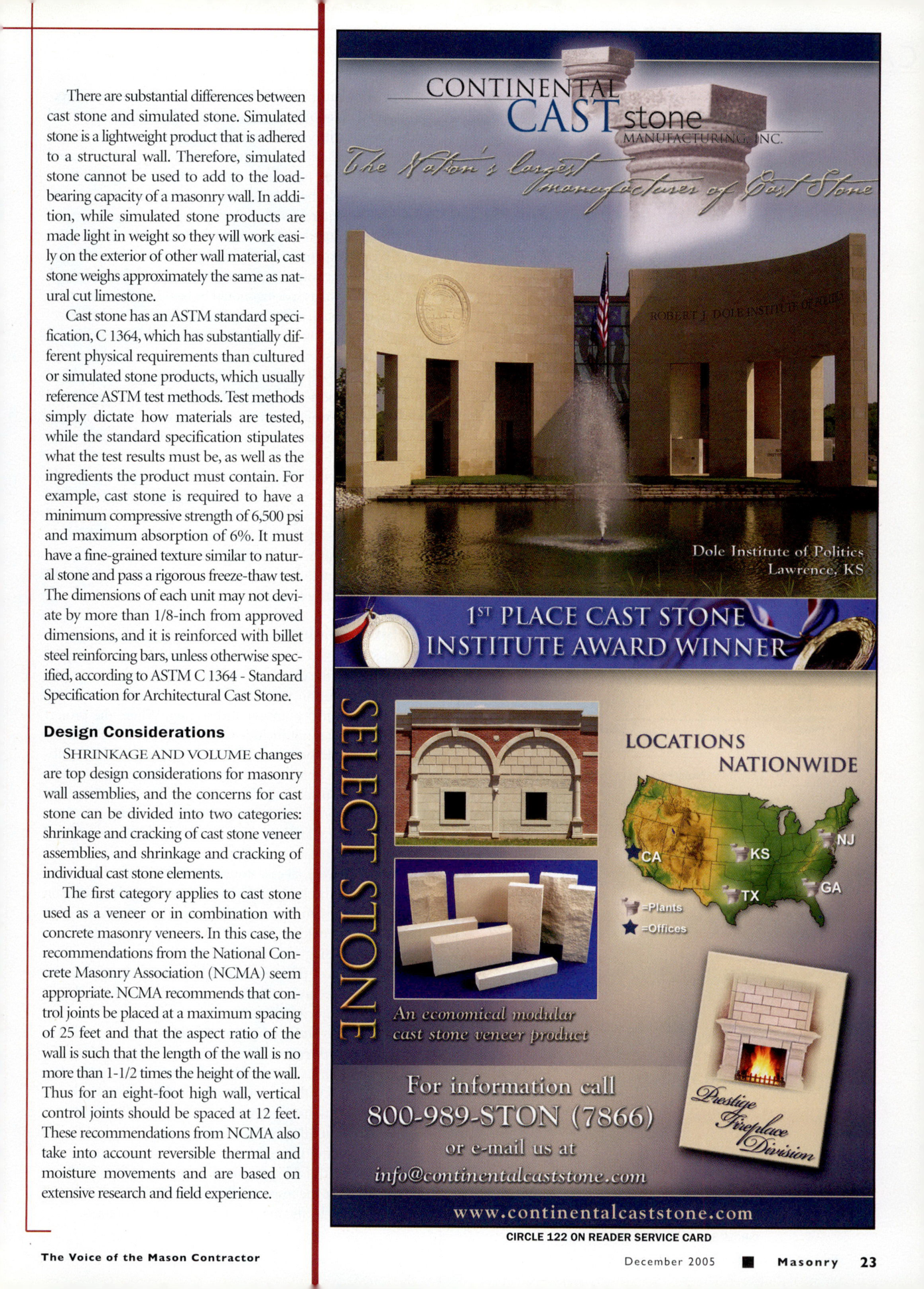 Masonry Magazine December 2005 Page. 25