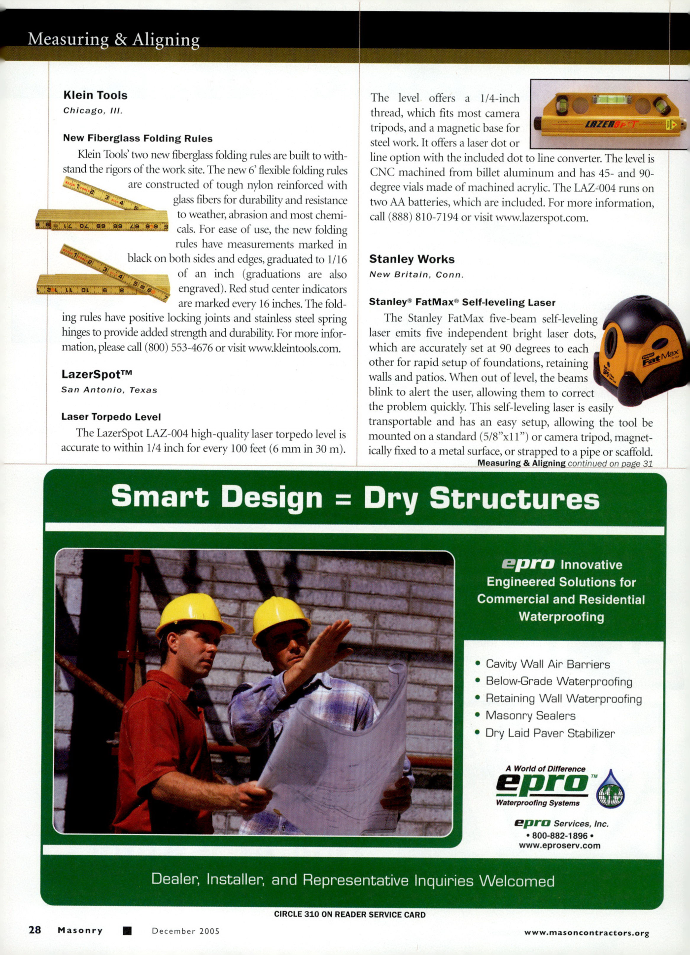 Masonry Magazine December 2005 Page. 30