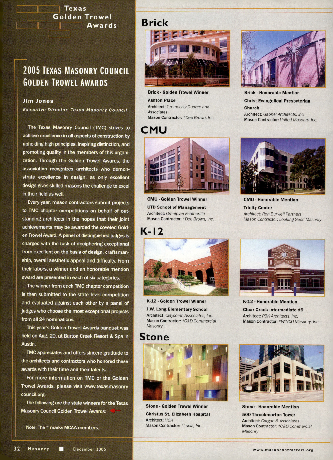 Masonry Magazine December 2005 Page. 34