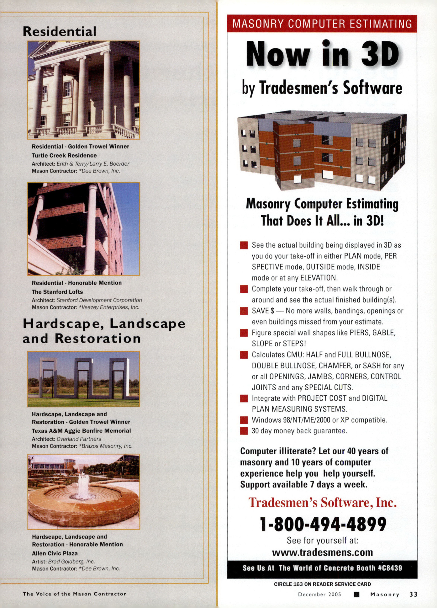Masonry Magazine December 2005 Page. 35