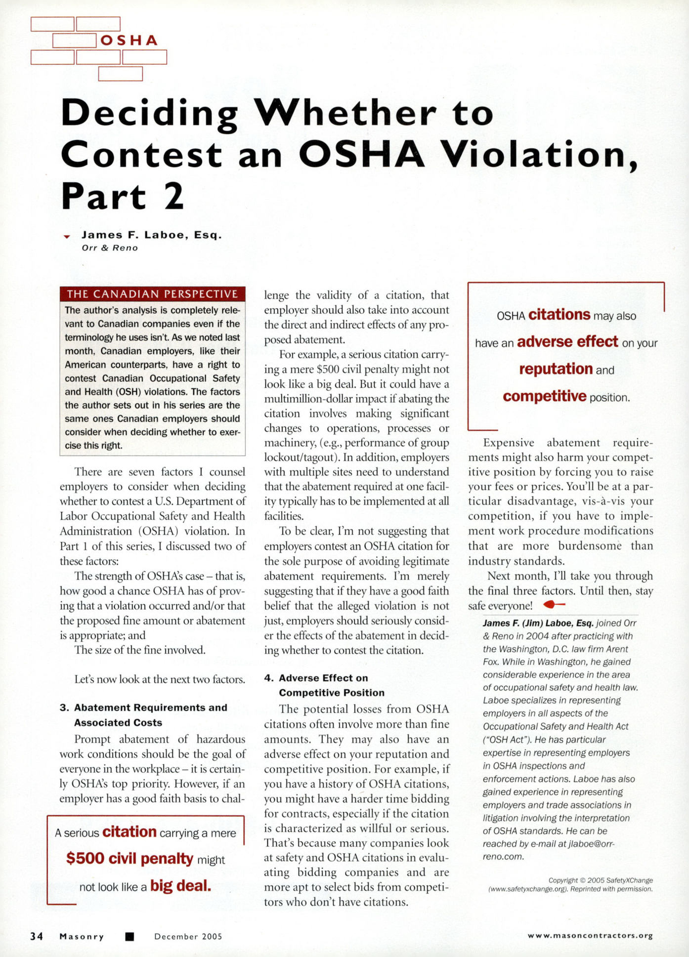 Masonry Magazine December 2005 Page. 36