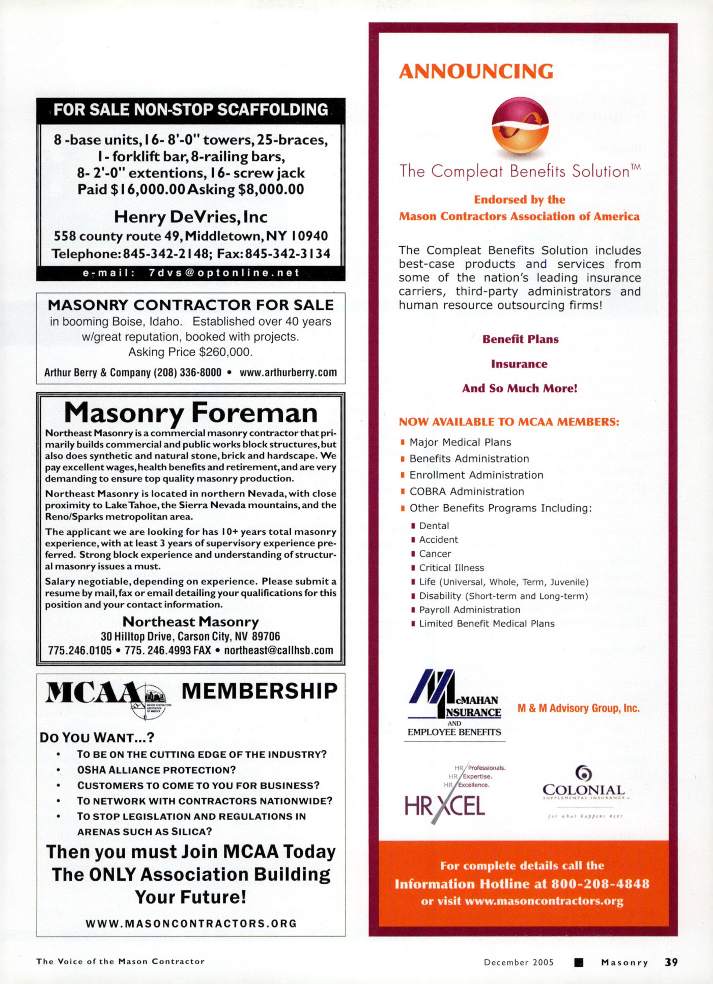 Masonry Magazine December 2005 Page. 41