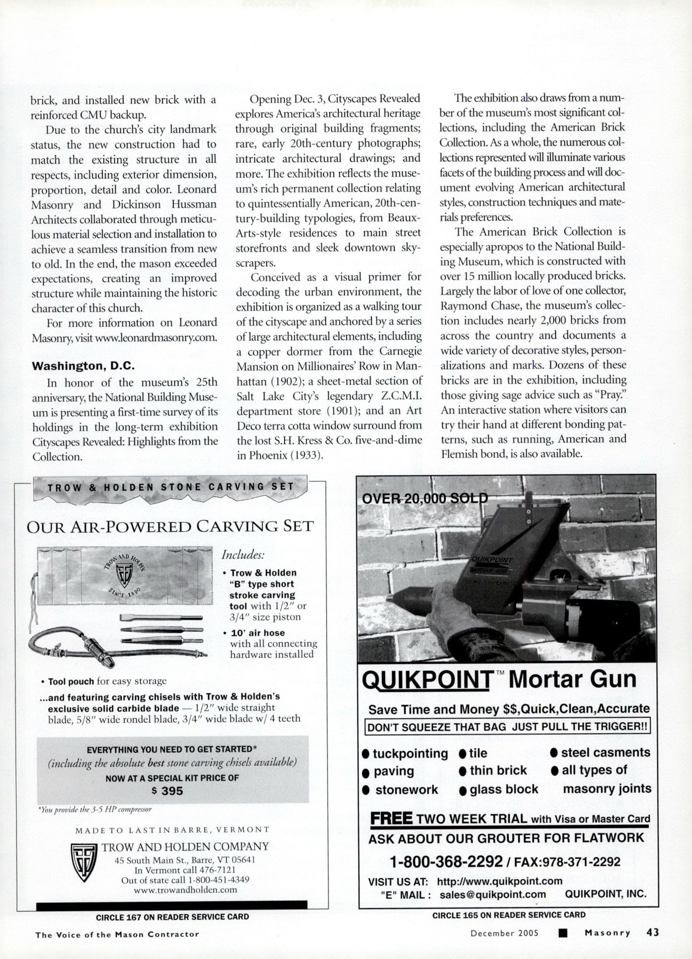 Masonry Magazine December 2005 Page. 45