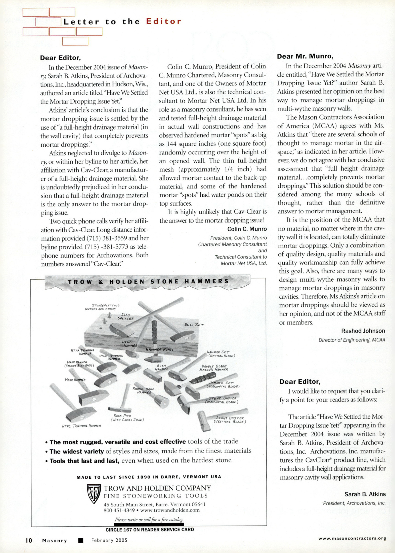 Masonry Magazine February 2005 Page. 12