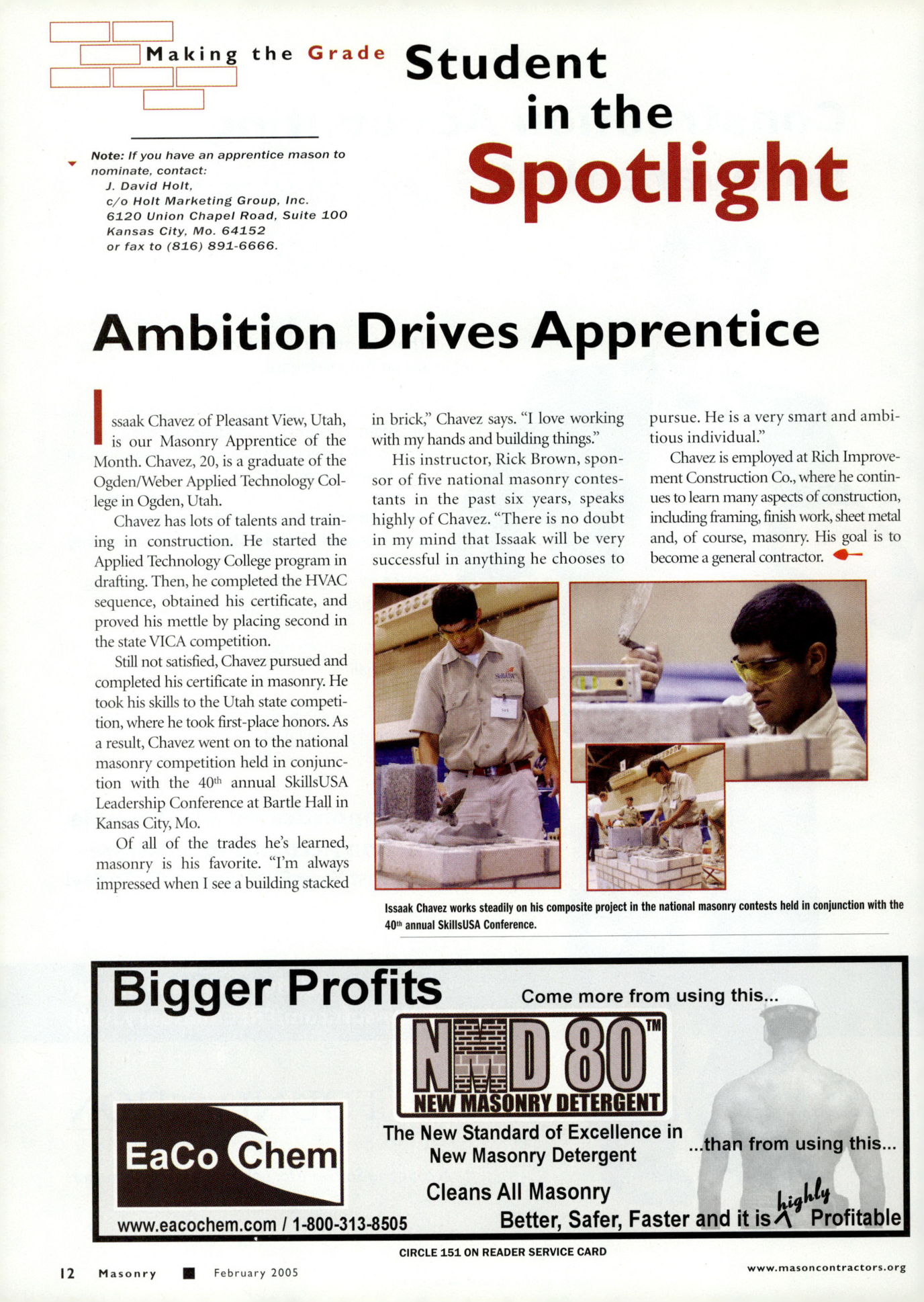 Masonry Magazine February 2005 Page. 14