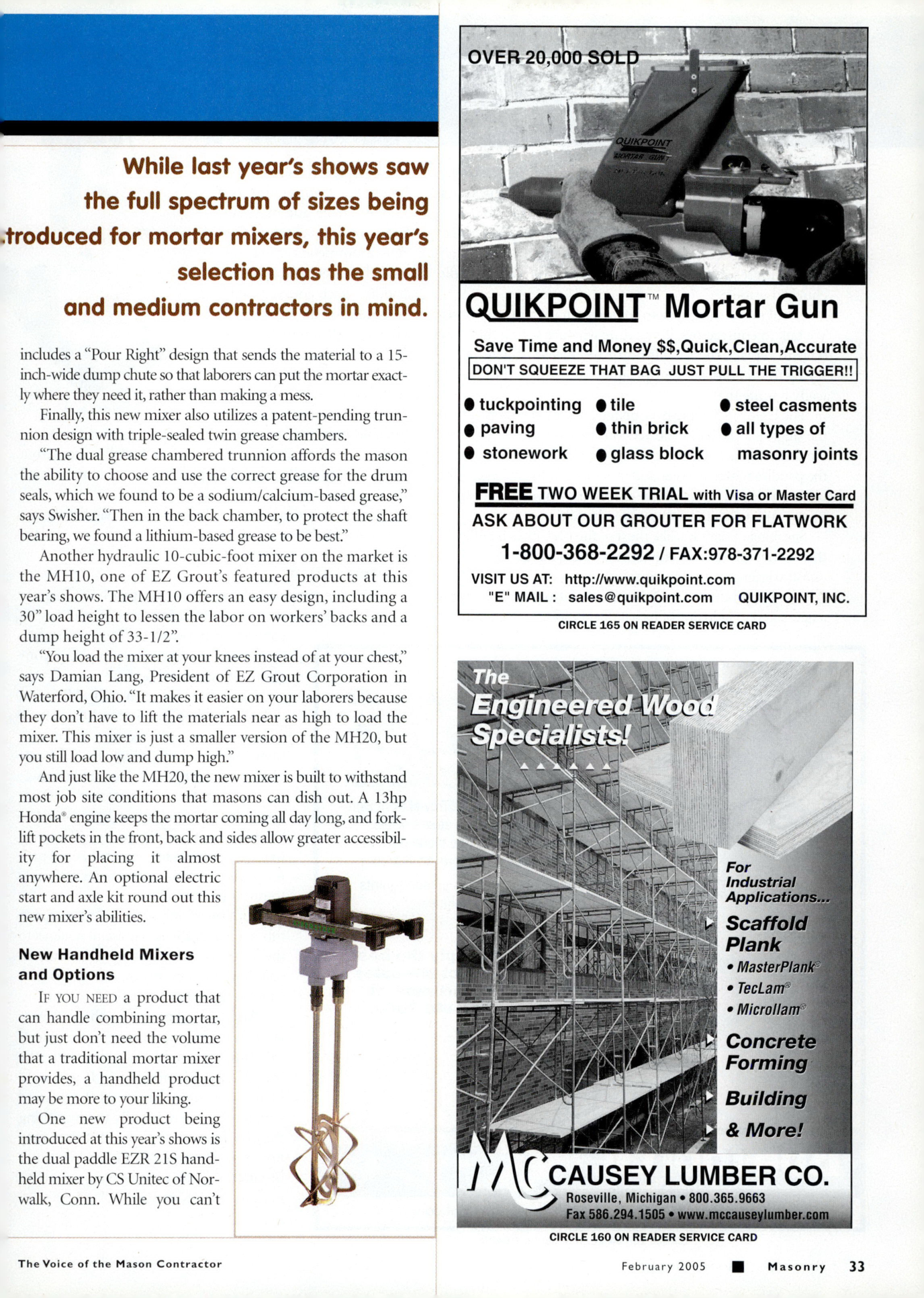 Masonry Magazine February 2005 Page. 35