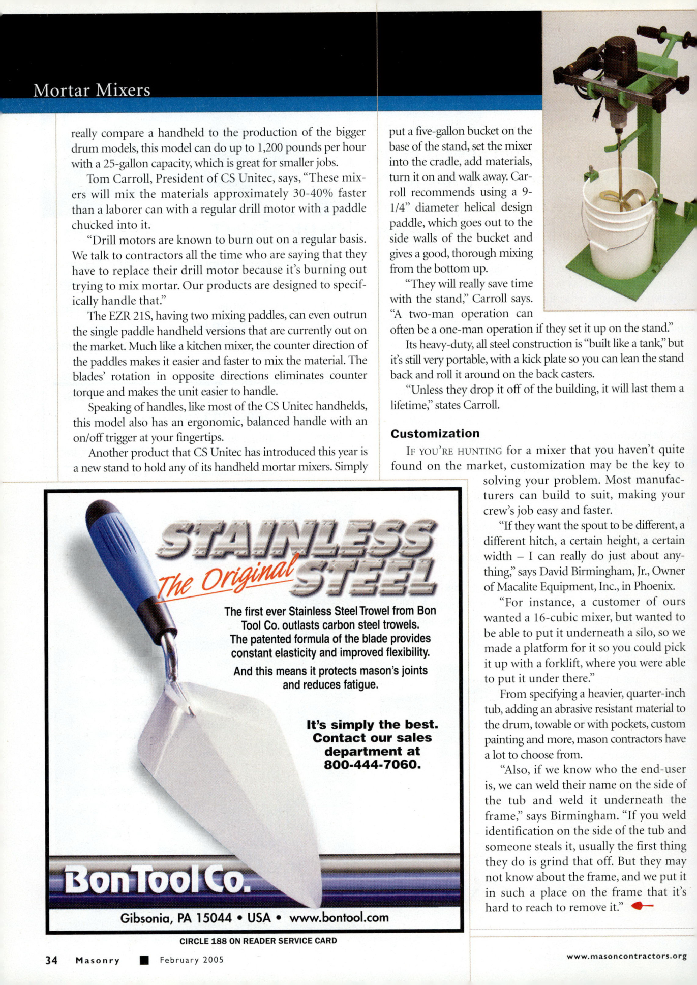 Masonry Magazine February 2005 Page. 36