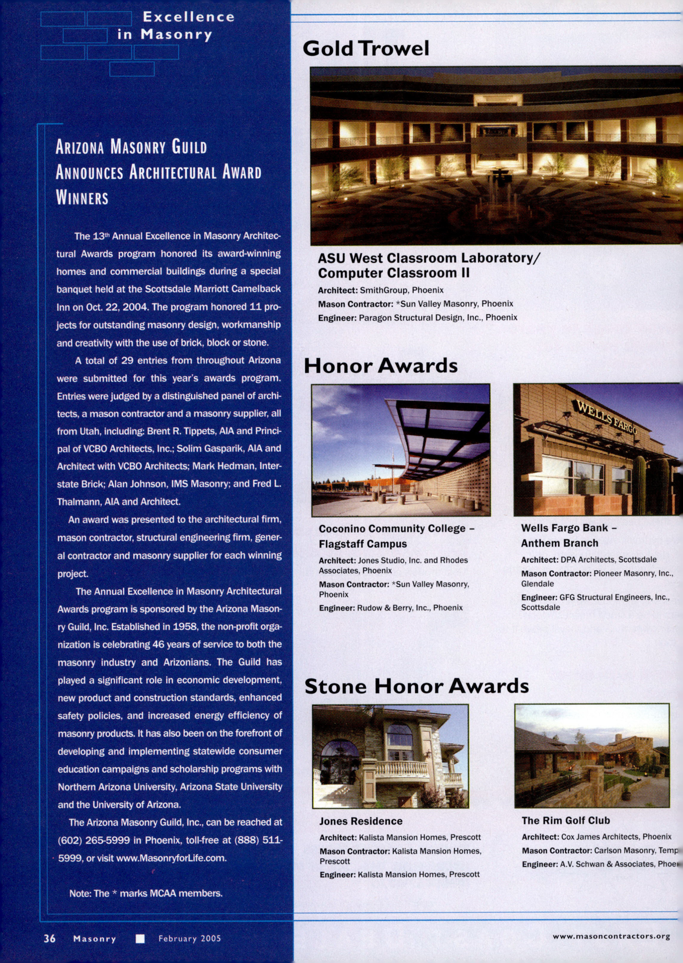 Masonry Magazine February 2005 Page. 38