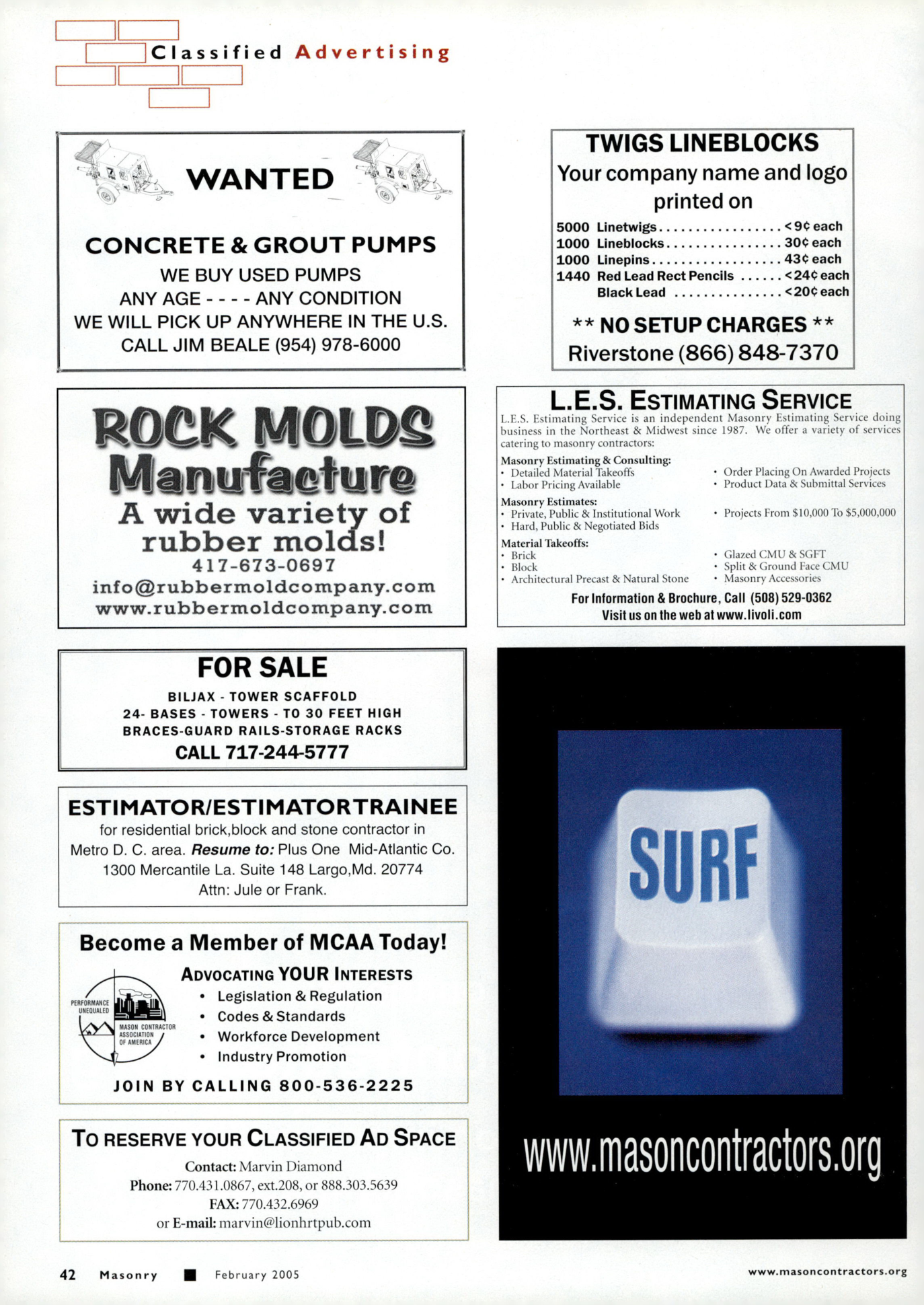 Masonry Magazine February 2005 Page. 44