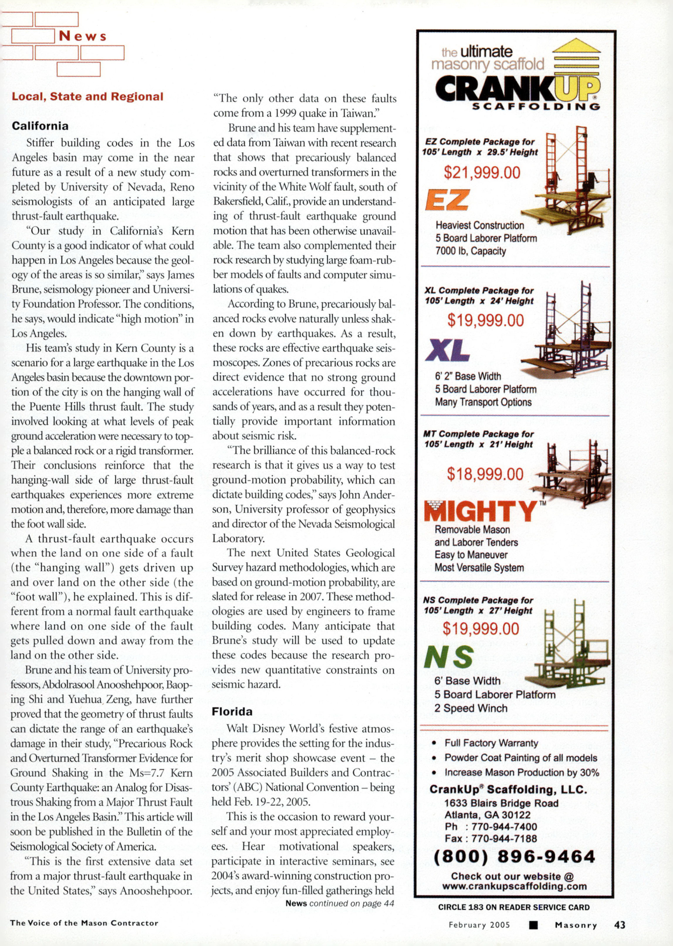 Masonry Magazine February 2005 Page. 45