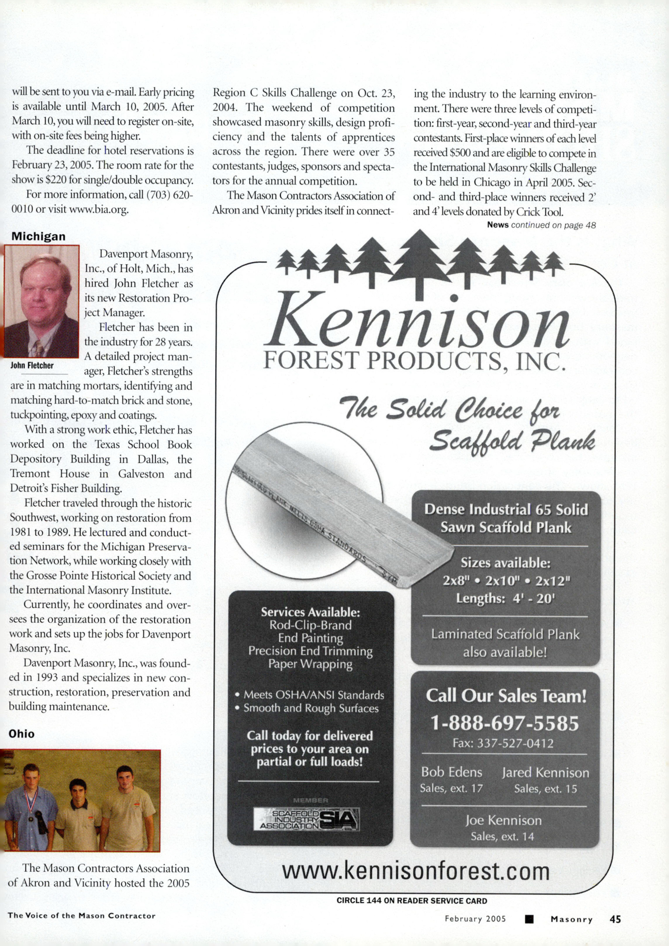 Masonry Magazine February 2005 Page. 47