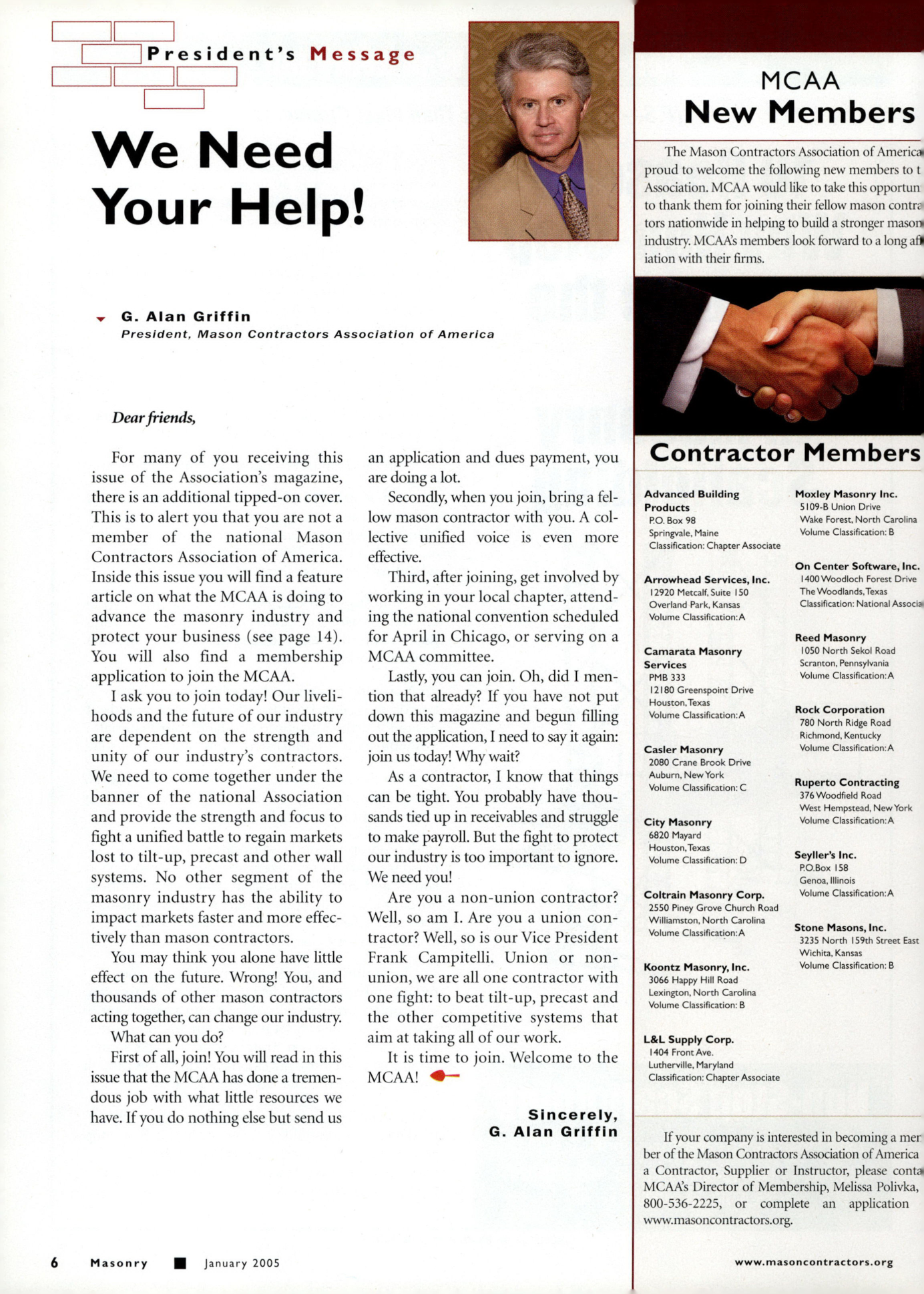 Masonry Magazine January 2005 Page. 8