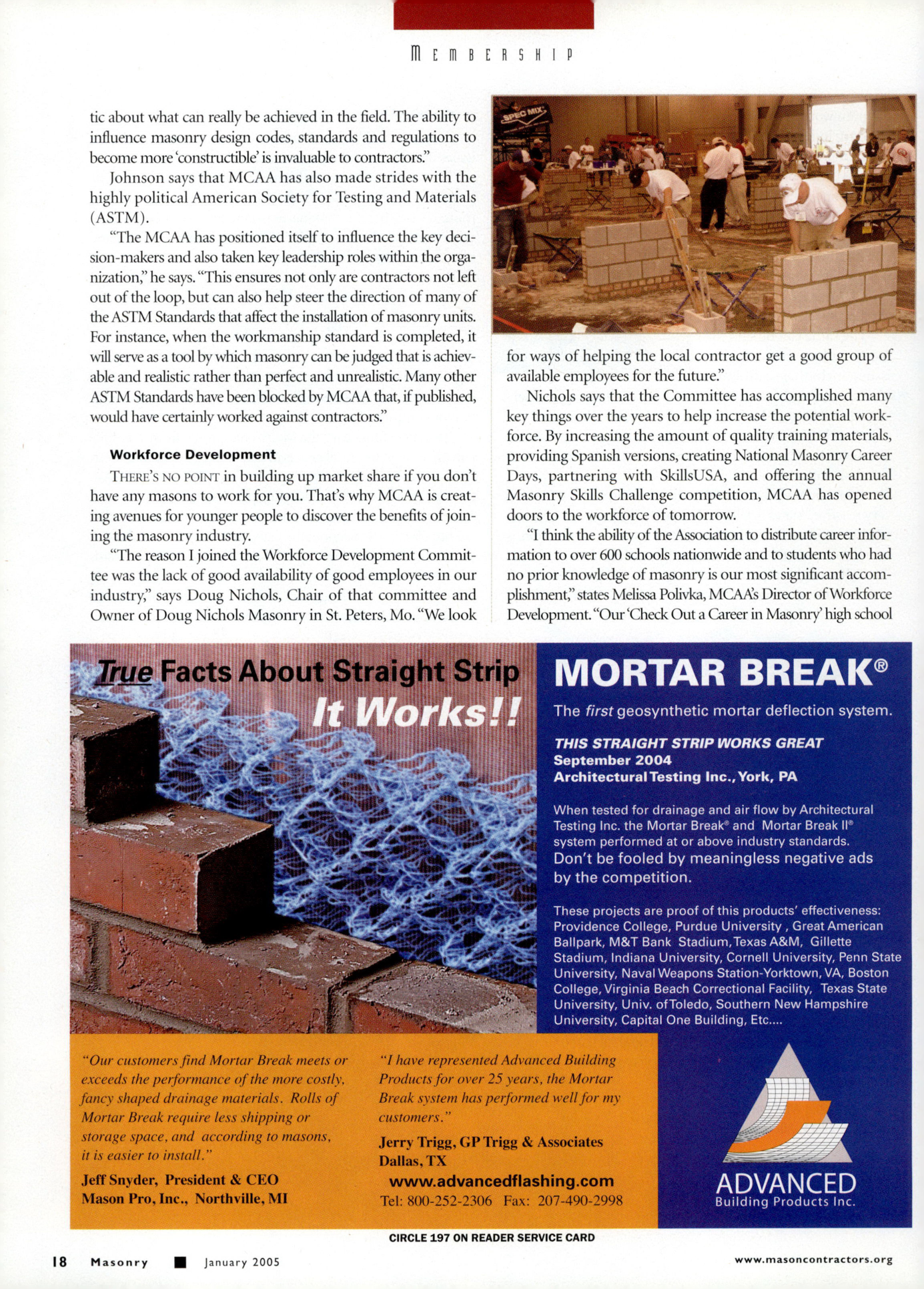 Masonry Magazine January 2005 Page. 20