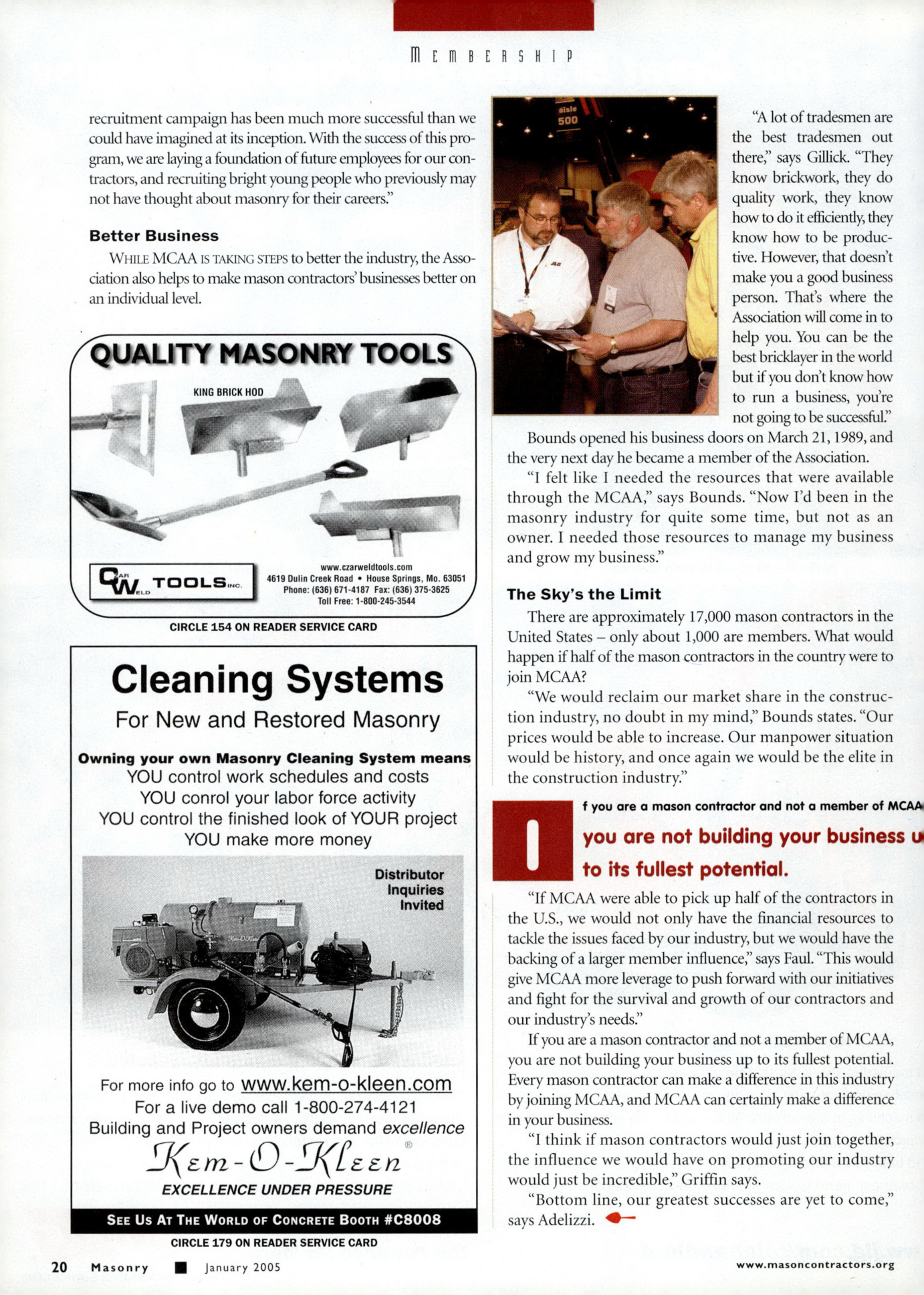 Masonry Magazine January 2005 Page. 22